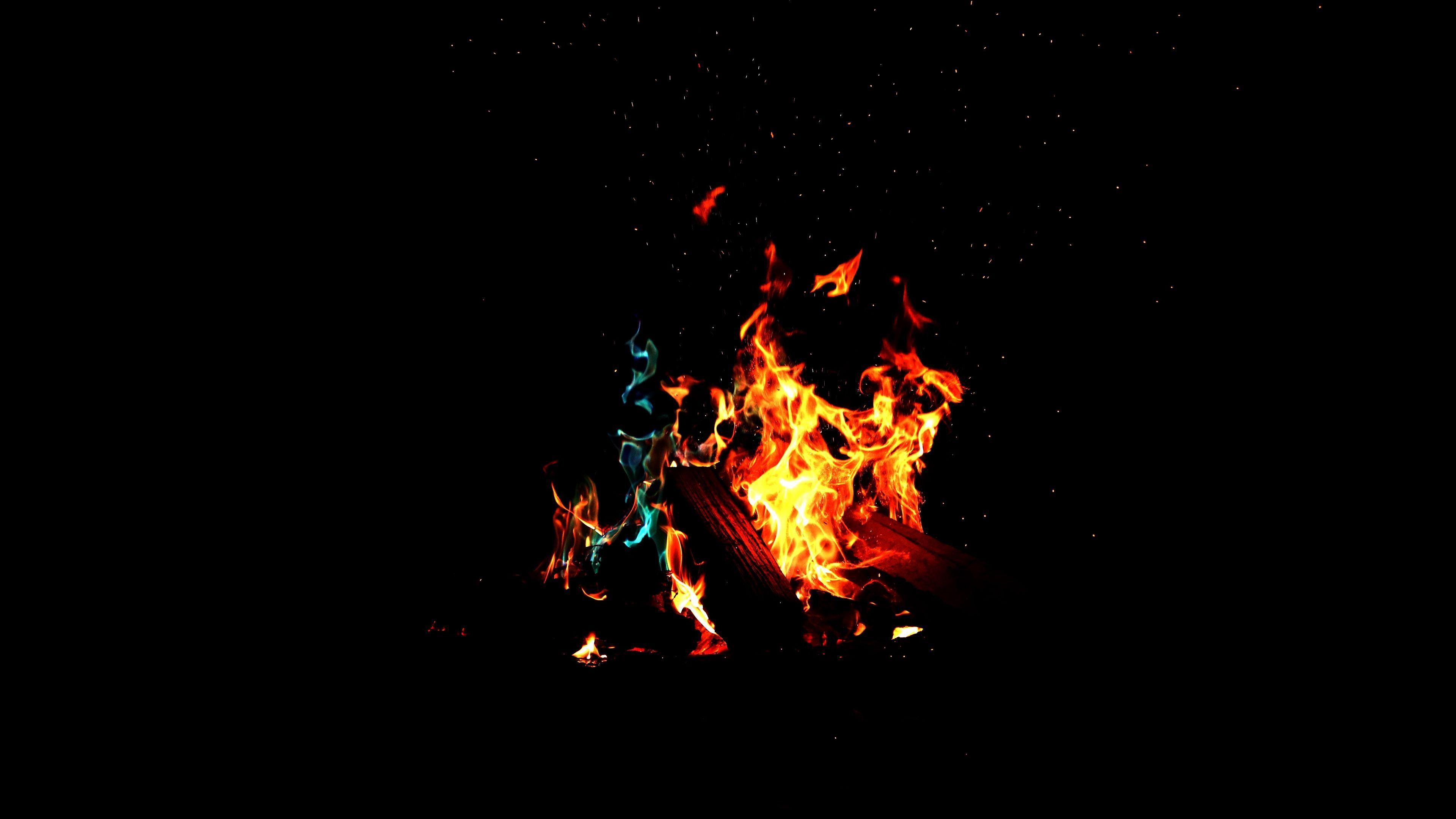 3840x2160 Wallpaper 4k fire, flame, dark 4k Dark, Fire, flame in 2020