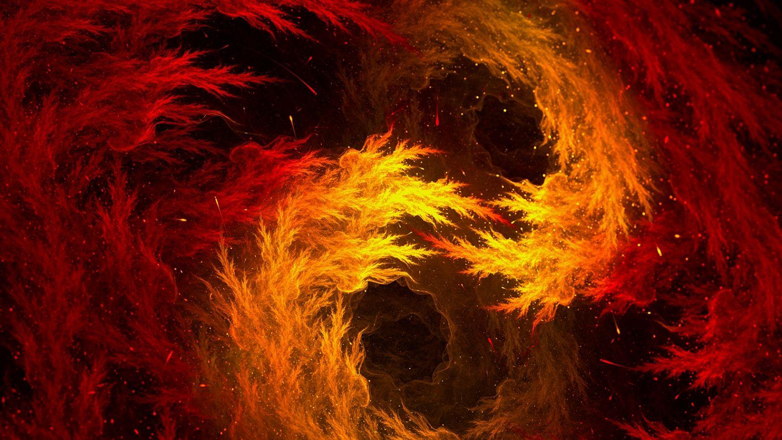 1600x900 Free download Hot Red Fire Fractal wallpaper Hot Red Fire Fractal