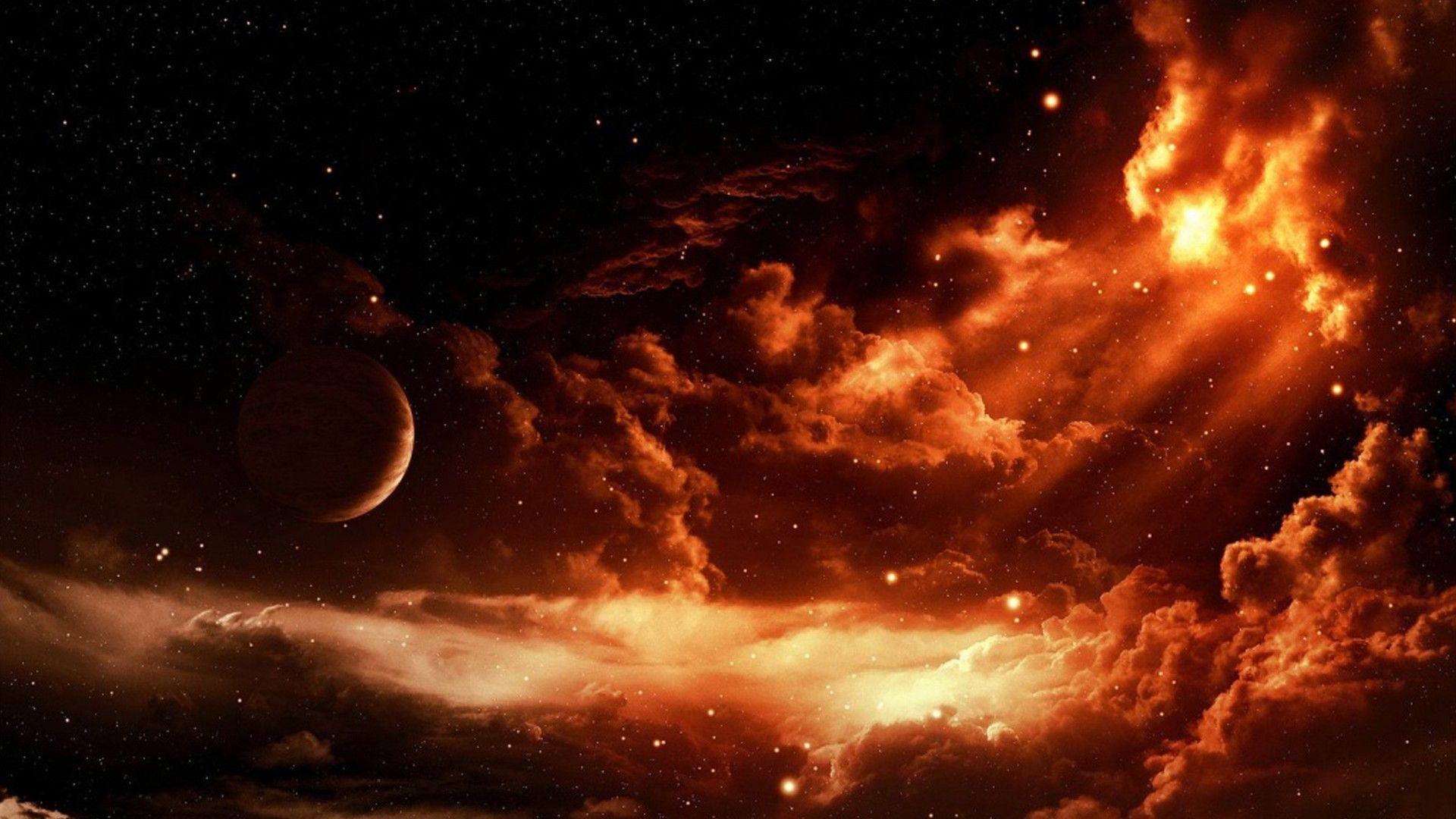 1920x1080 Red Fire Like Sky