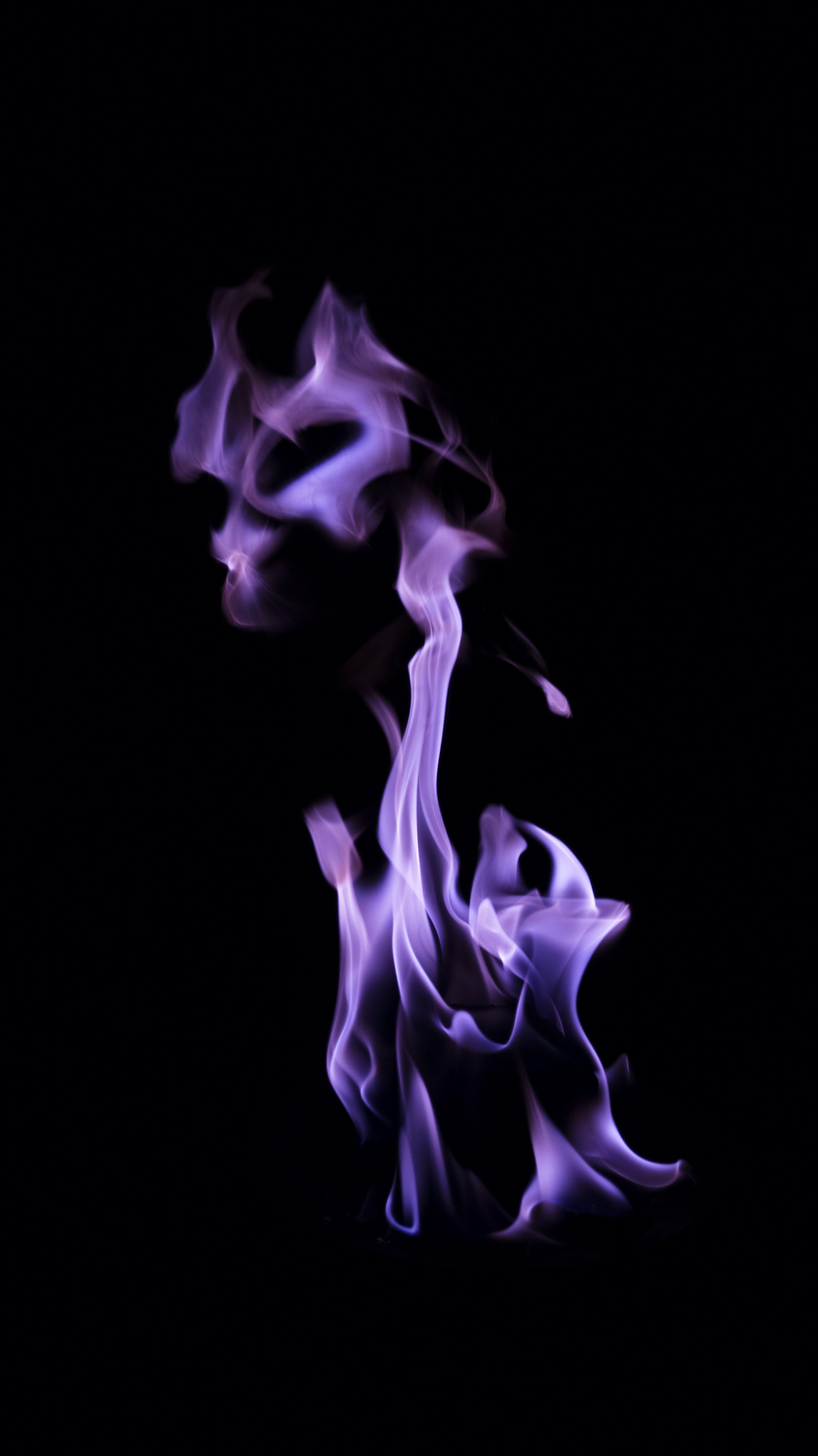 3064x5456 Purple Fire Wallpaper