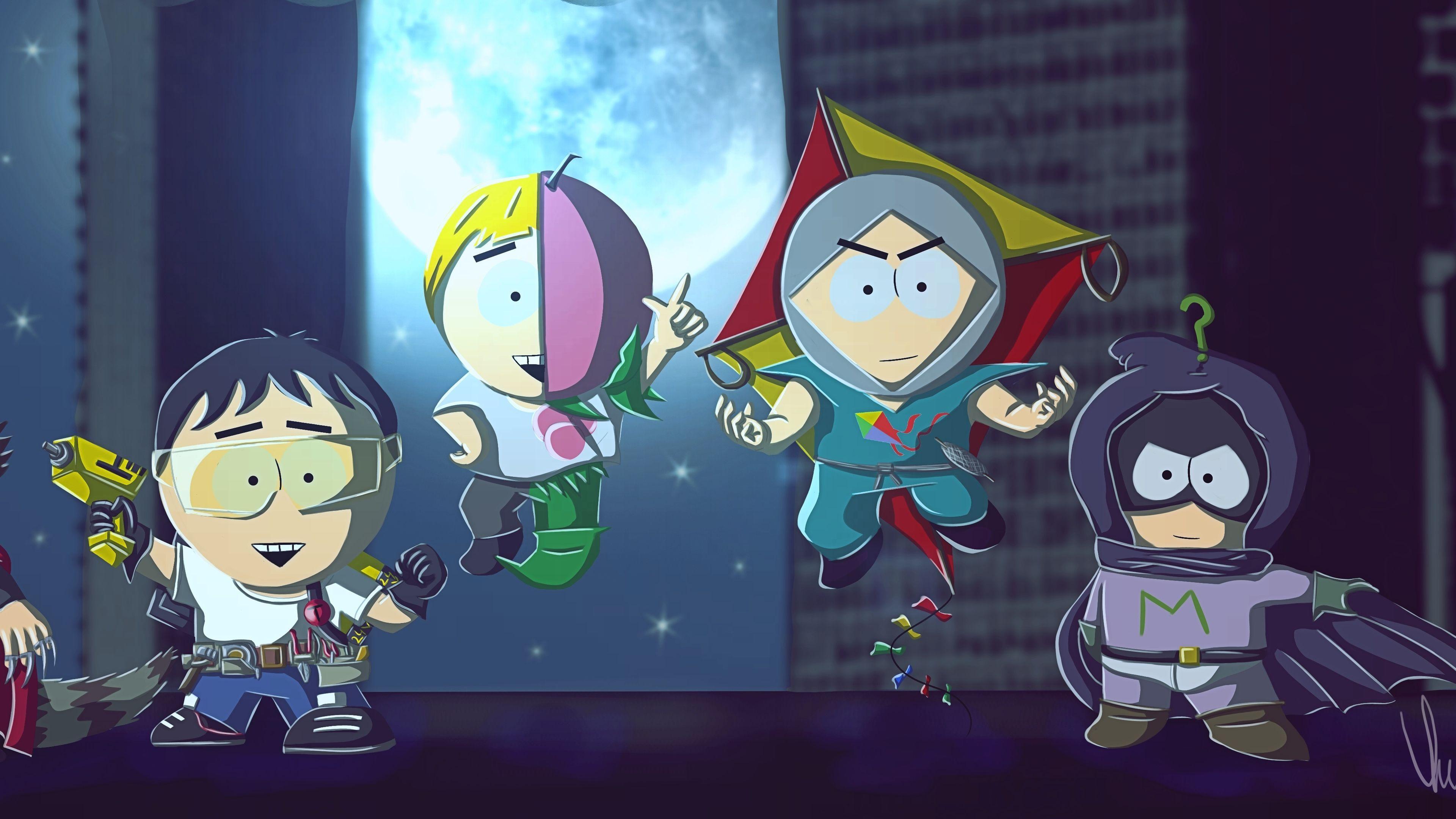 3840x2160 South Park Superheroes Fan art 4k tv shows wallpaper, south