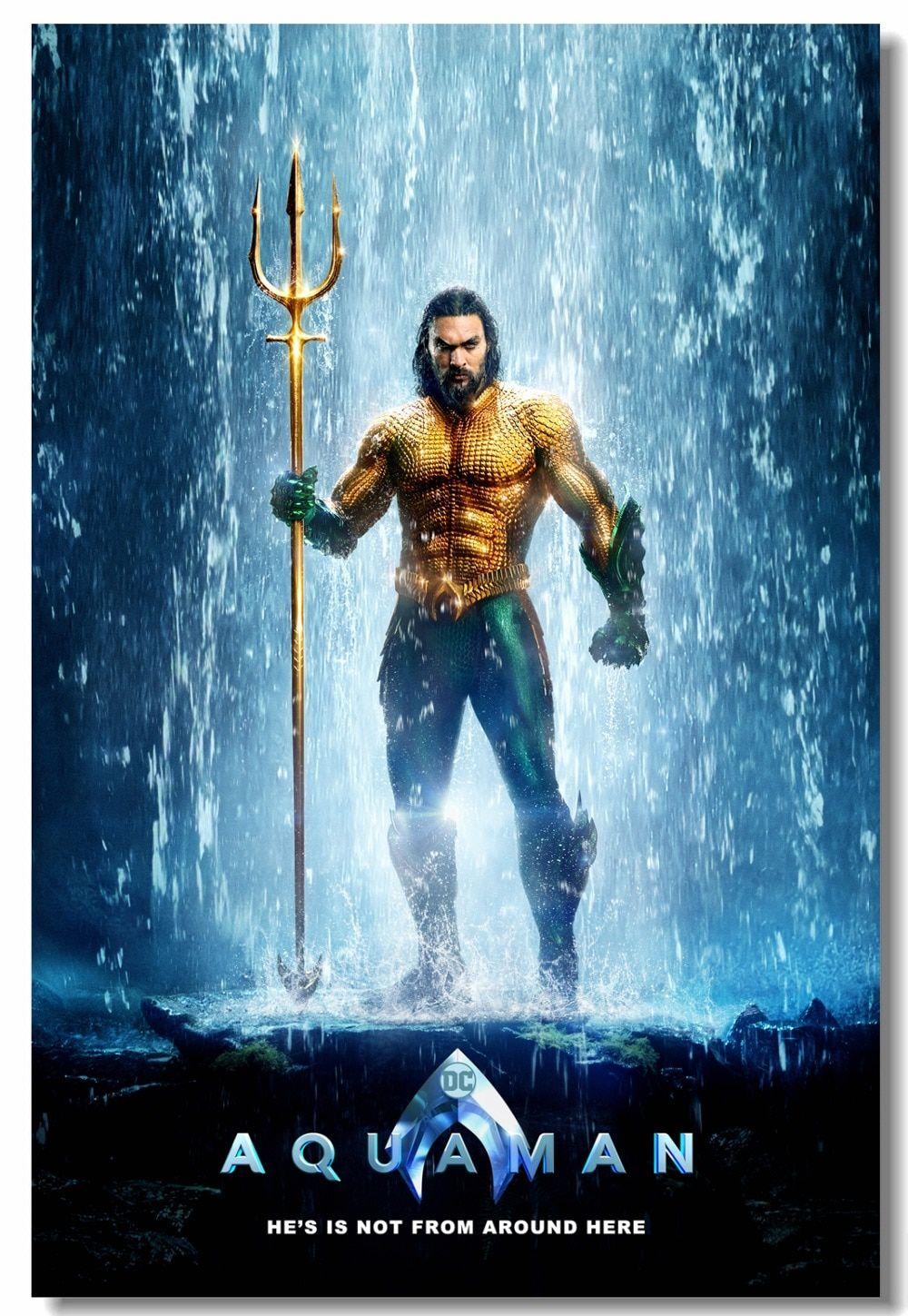 1000x1449 Custom Canvas Wall Decorations Jason Momoa Aquaman Poster Aquaman