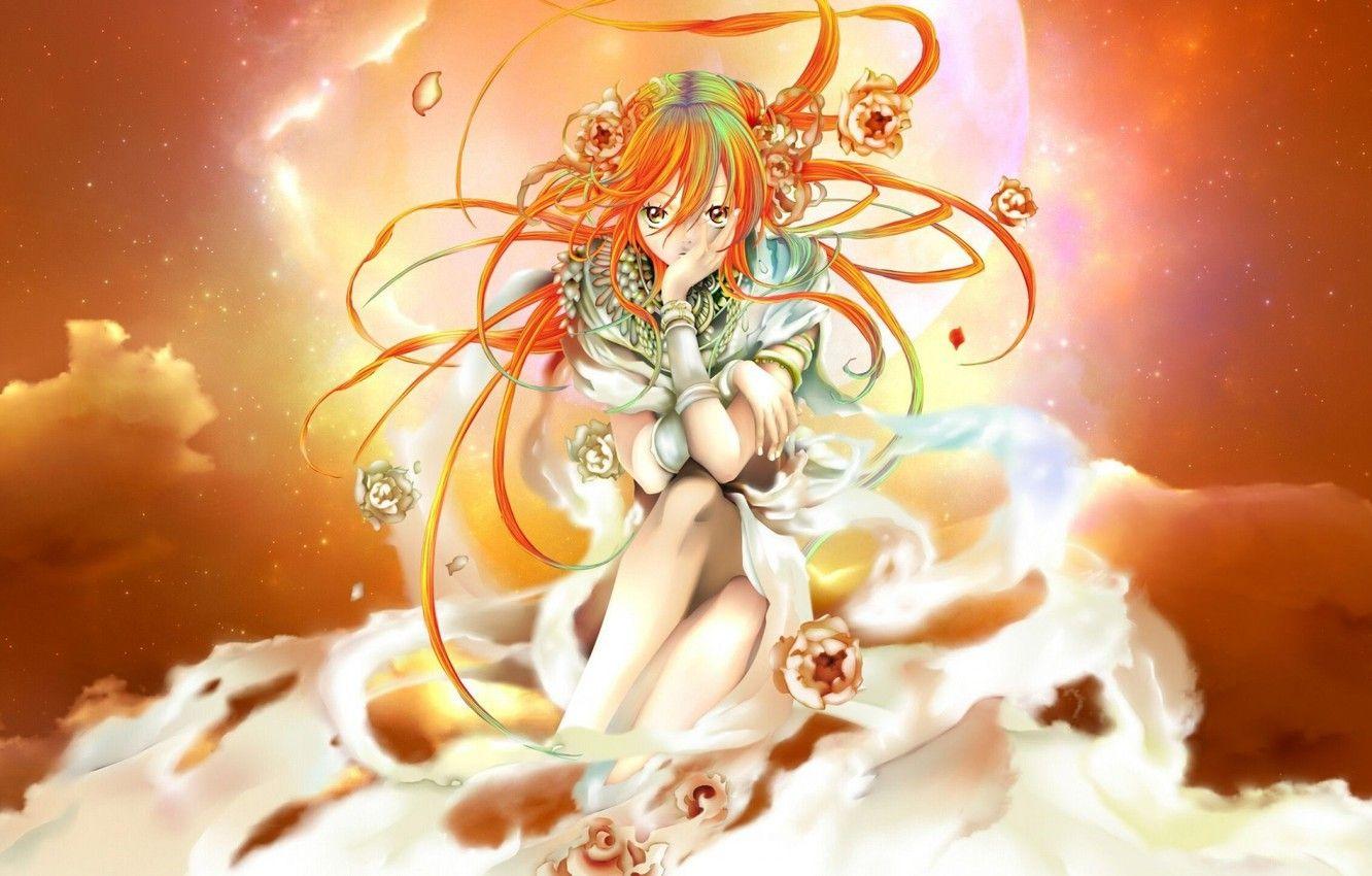 1332x850 Wallpaper girl, anime, art, phoenix, Hi no Tori image for desktop, section прочее