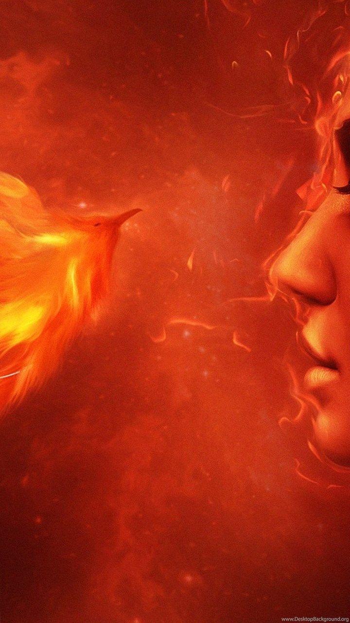720x1280 Girl And Phoenix Wallpaper 4K (4096x2160) Resolution Wallpaper
