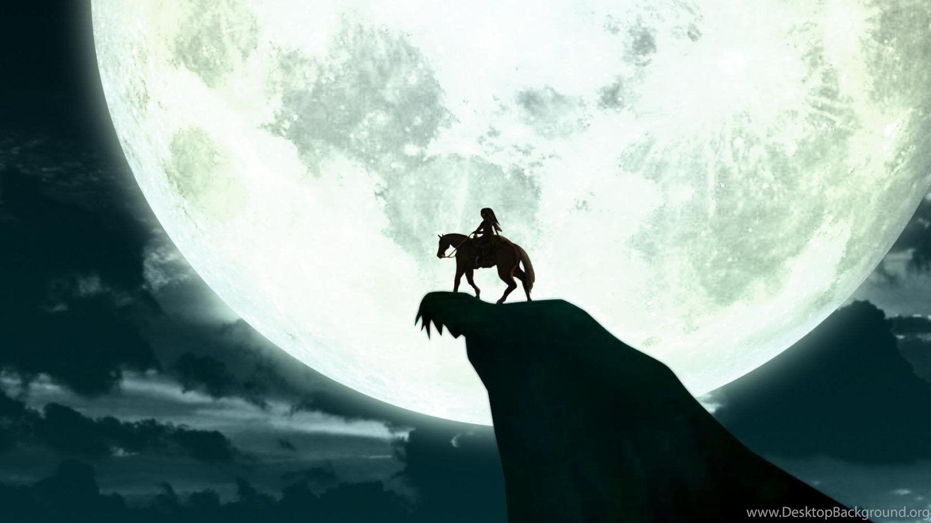 1920x1080 Liên kết Zelda Alone Heroes Horse Moon Rock Anime Hoạt hình HD