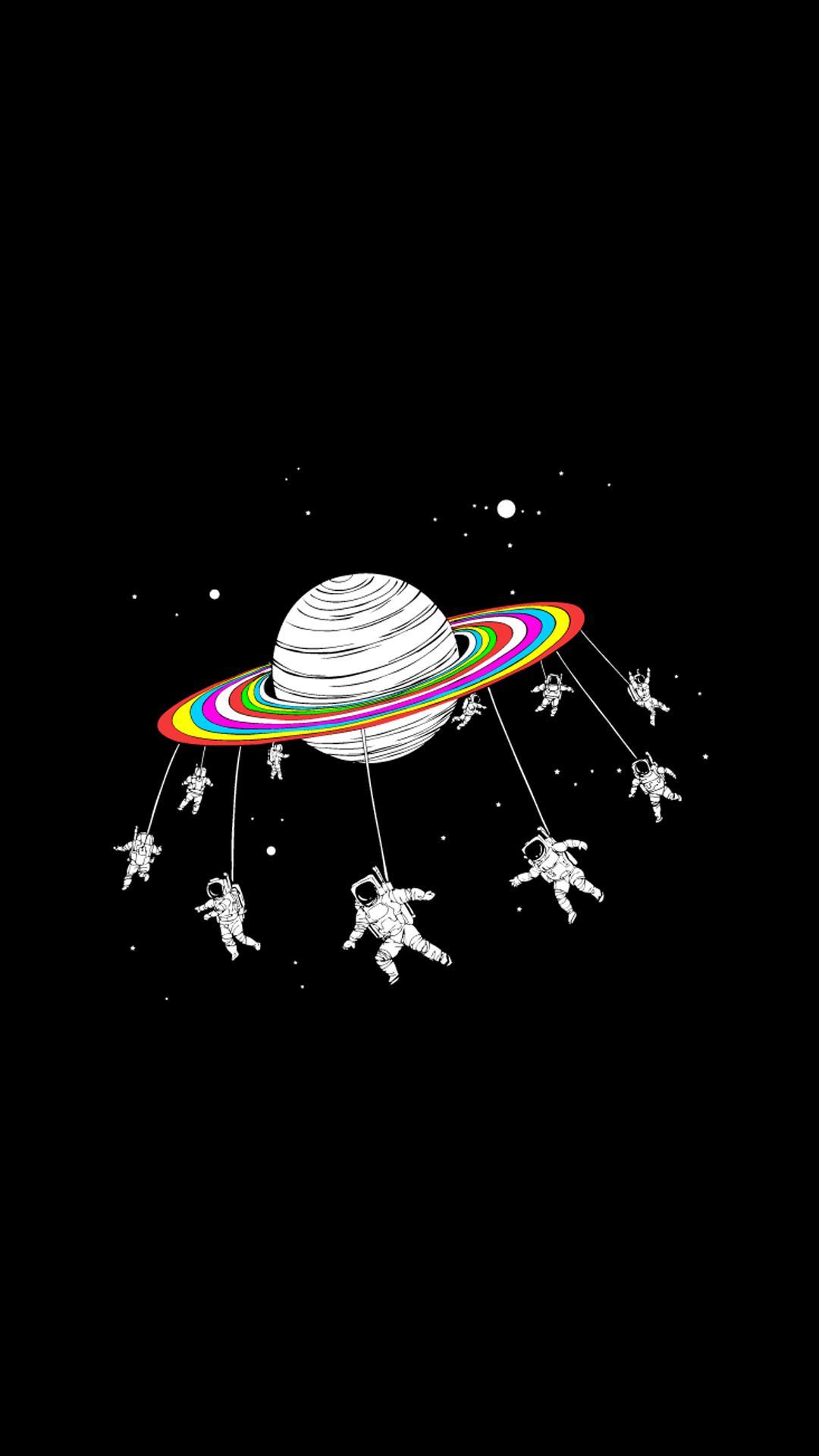1080x1920 Cute Planets Wallpaper