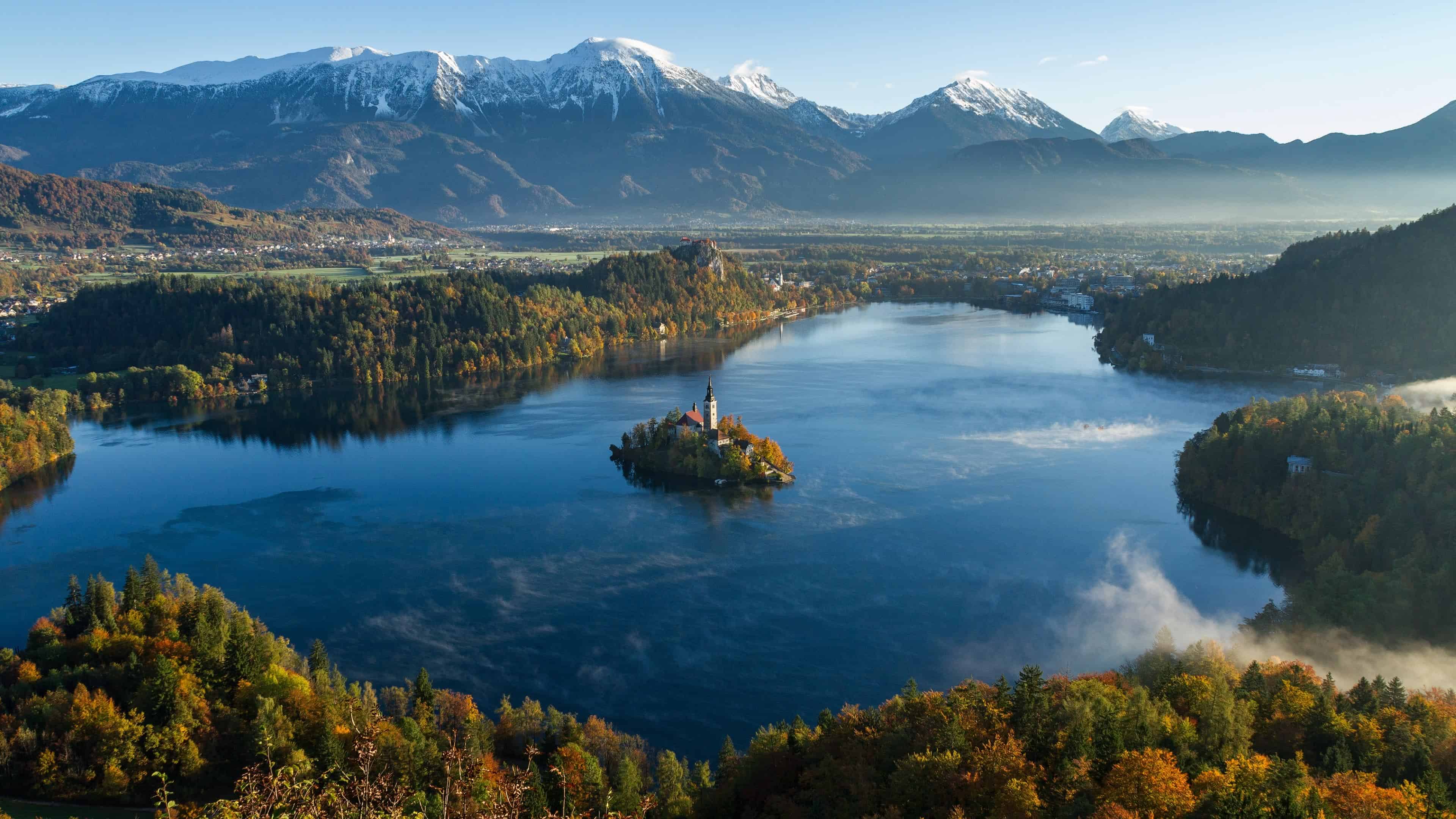 3840x2160 Bled Lake Julian Alps Slovenia UHD 4K Wallpaper