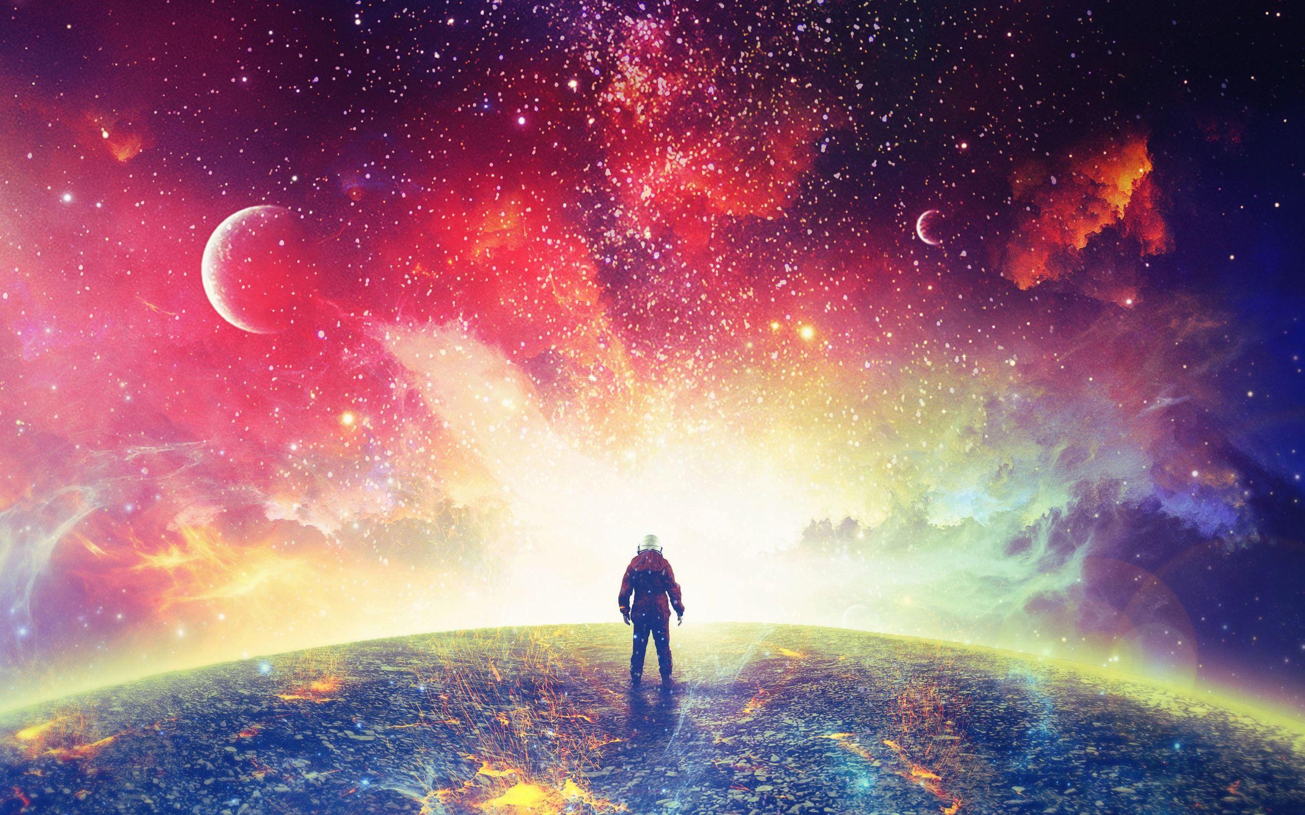 2560x1600 Wallpaper of Astronaut, Space, Stars, Planet background & HD image