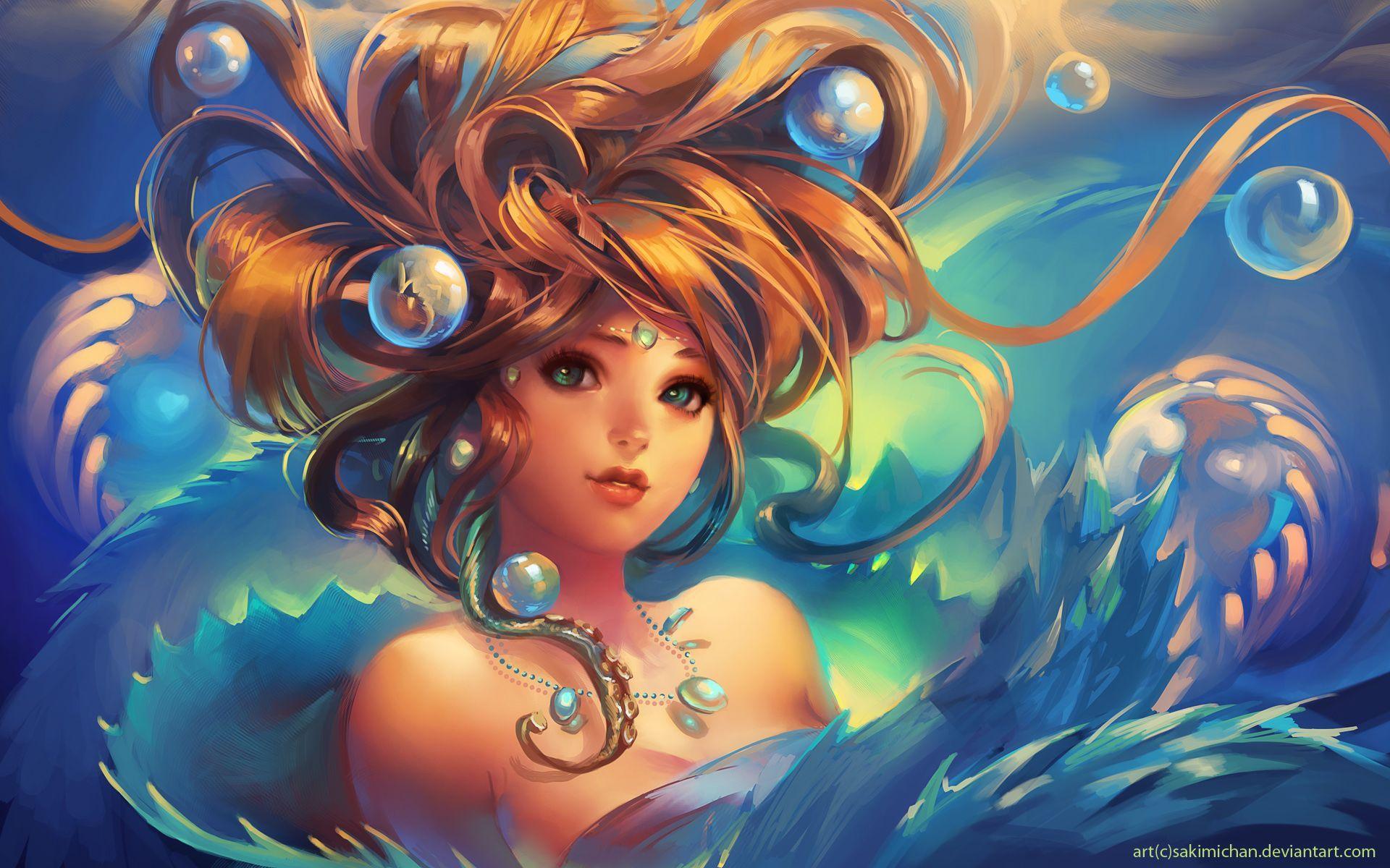 1920x1200 beautiful women digital art. Amazing & Beautiful Digital Art Desktop Wallpaper In HD Quality. Anime art fantasy, Art, Fantasy art