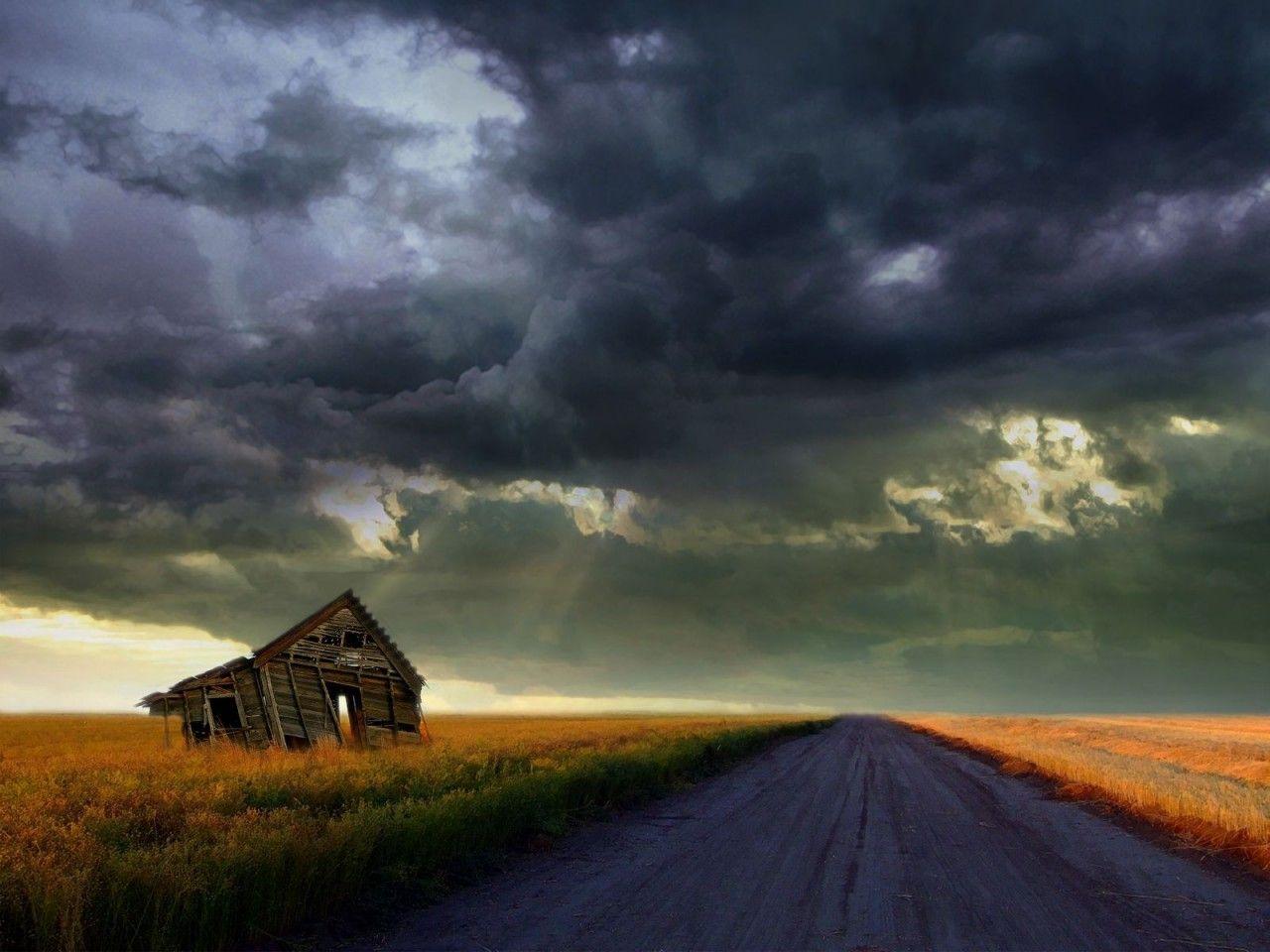 1280x960 Mysterious Open Road Painting