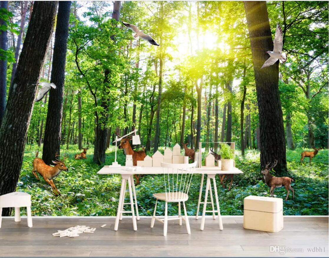 1117x878 3D Wallpaper Custom Photo Mural Mysterious Secluded Forest