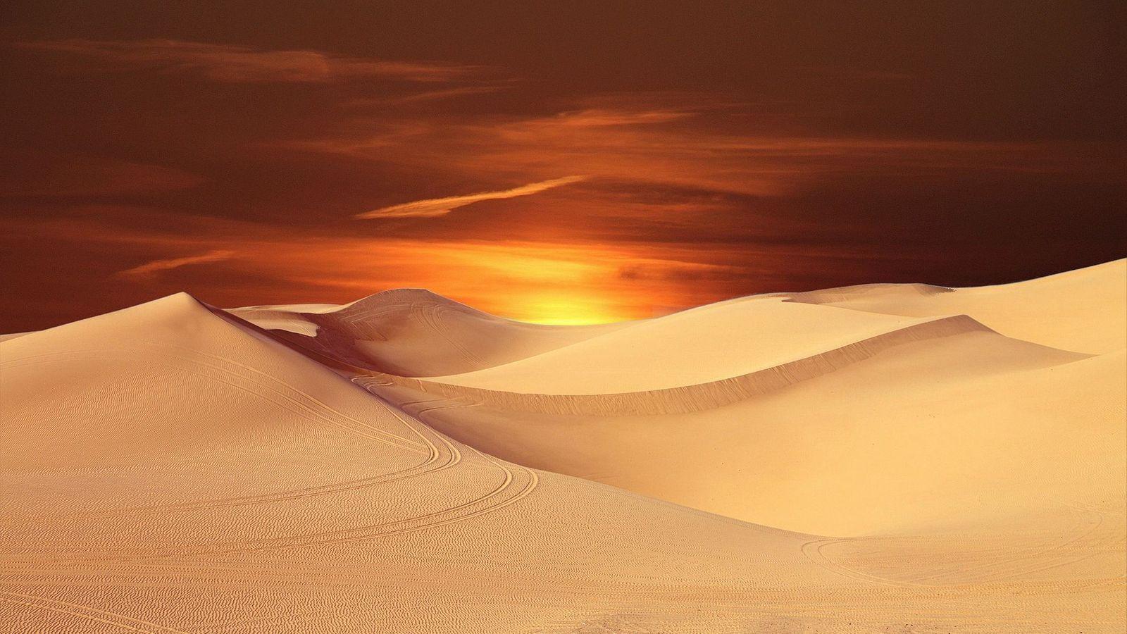 1600x900 Awesome Sunset Desert Sand Dune HD Wallpaper