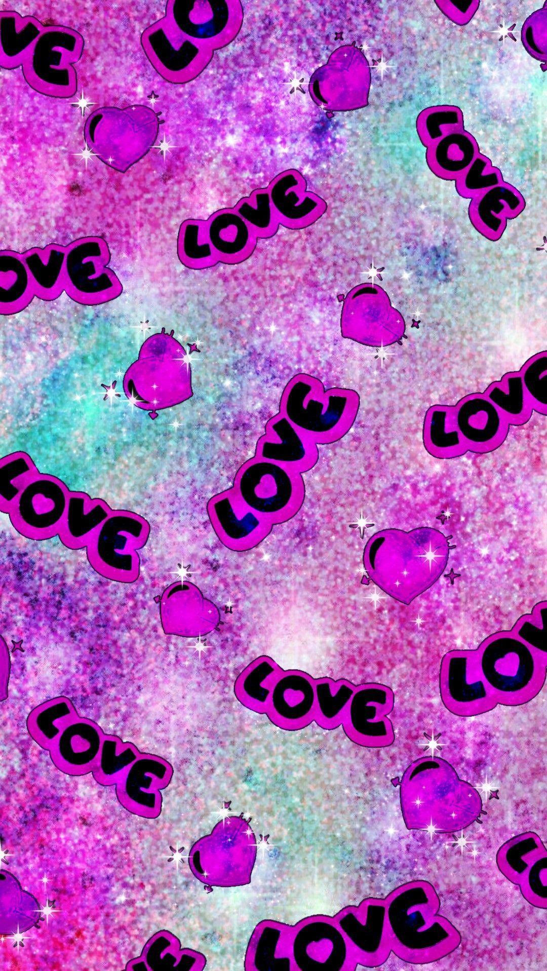 Ende tricky onsdag Love Pink Glitter Wallpapers - Top Free Love Pink Glitter Backgrounds -  WallpaperAccess