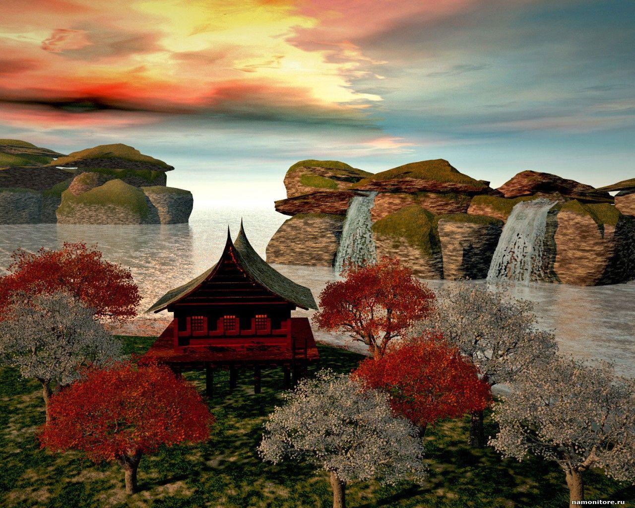 1280x1024 Pagoda Wallpaper
