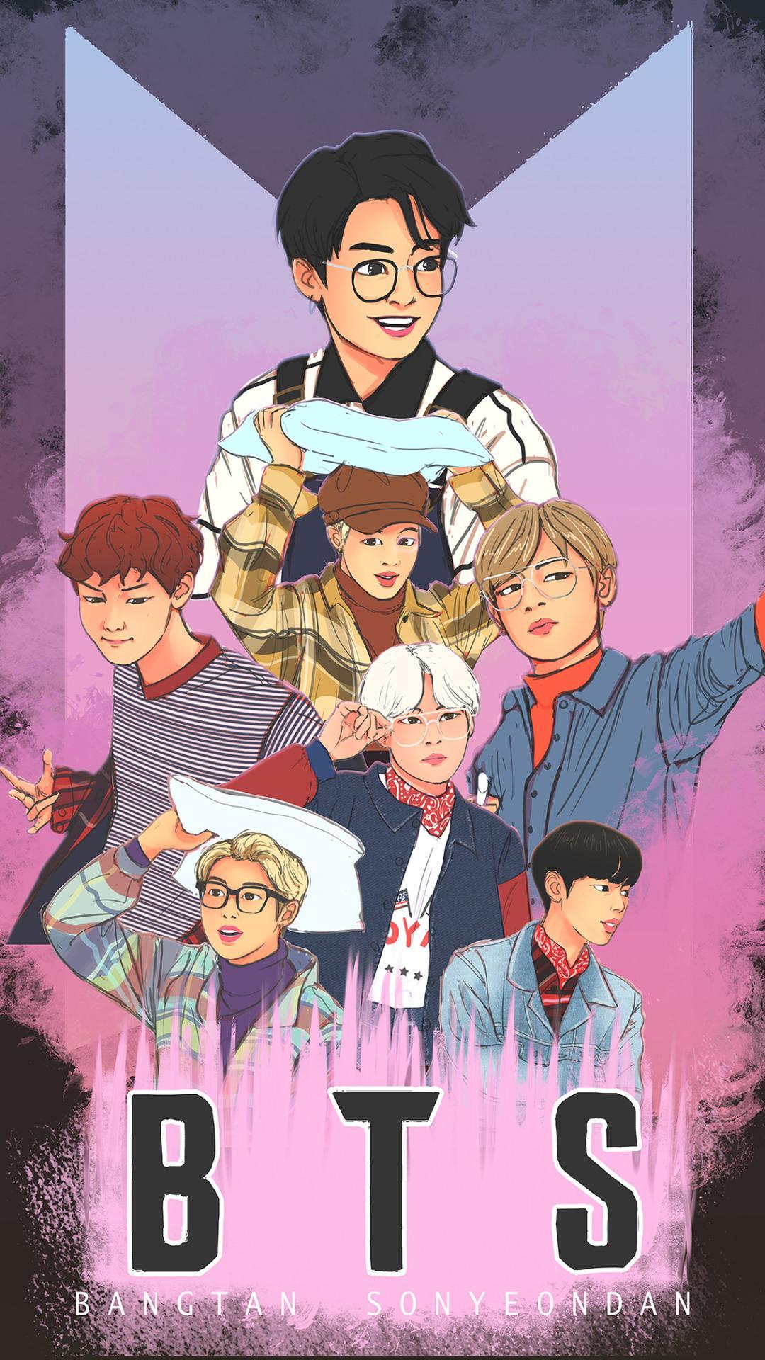 1080x1920 Bts Anime Wallpaper, Picture