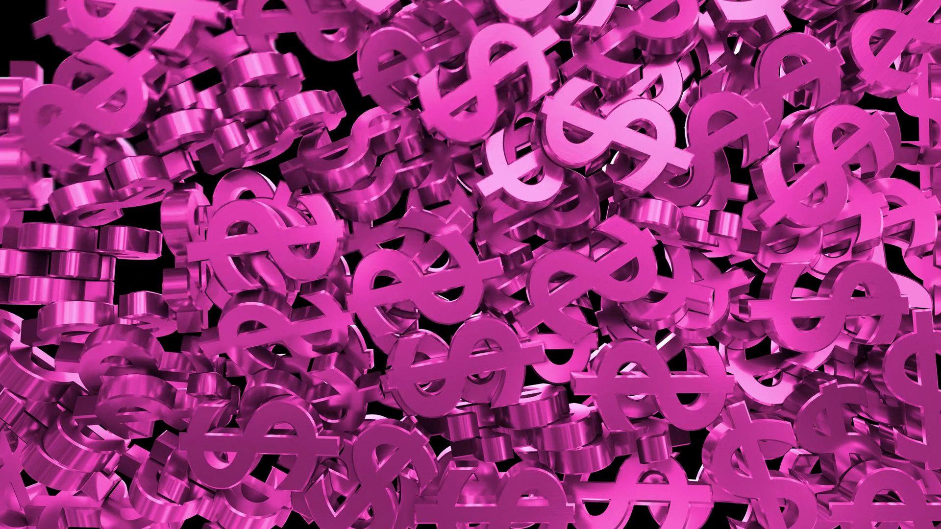 glitter pink money background