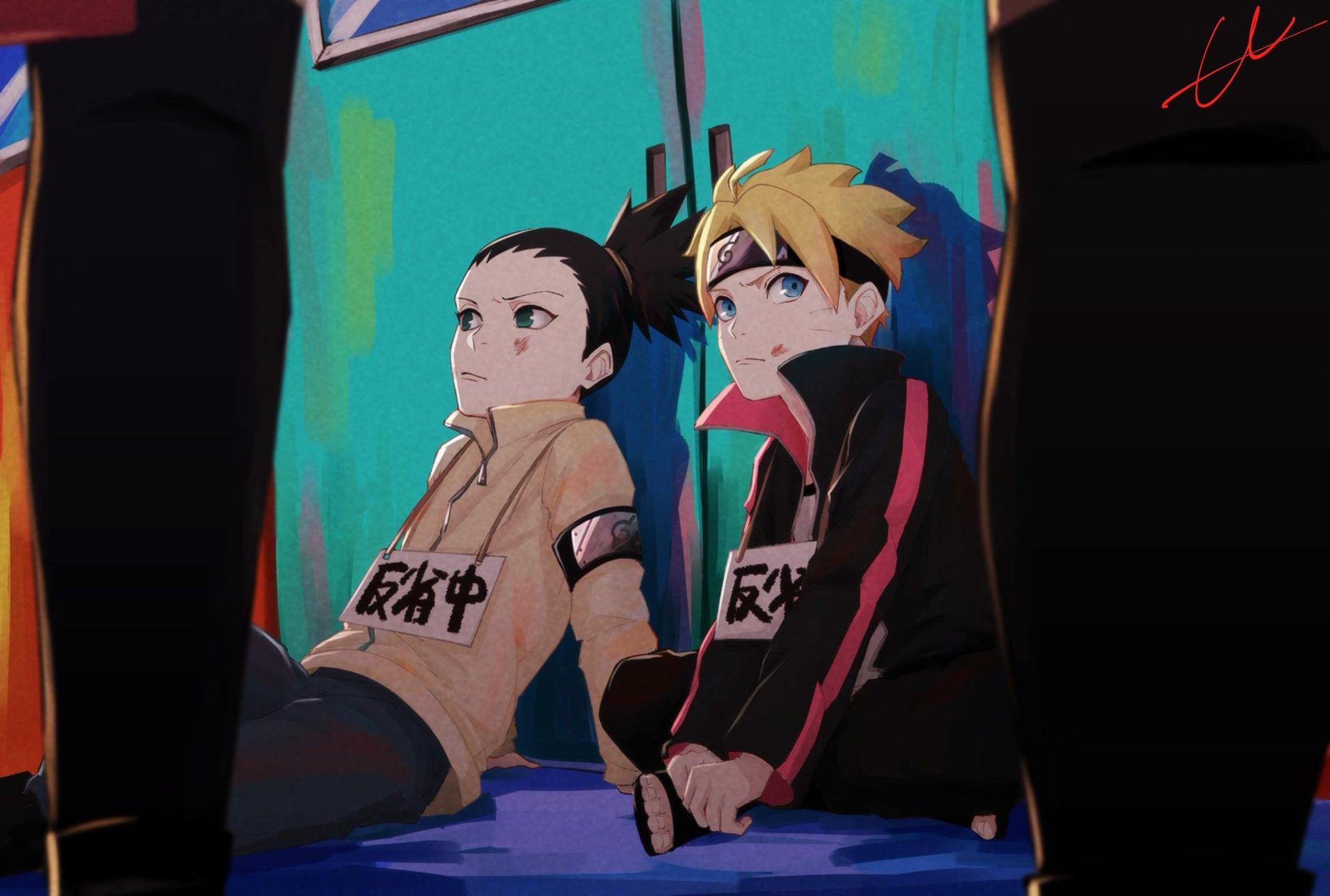 2047x1378 shikadai and boruto Nara fond d'écran