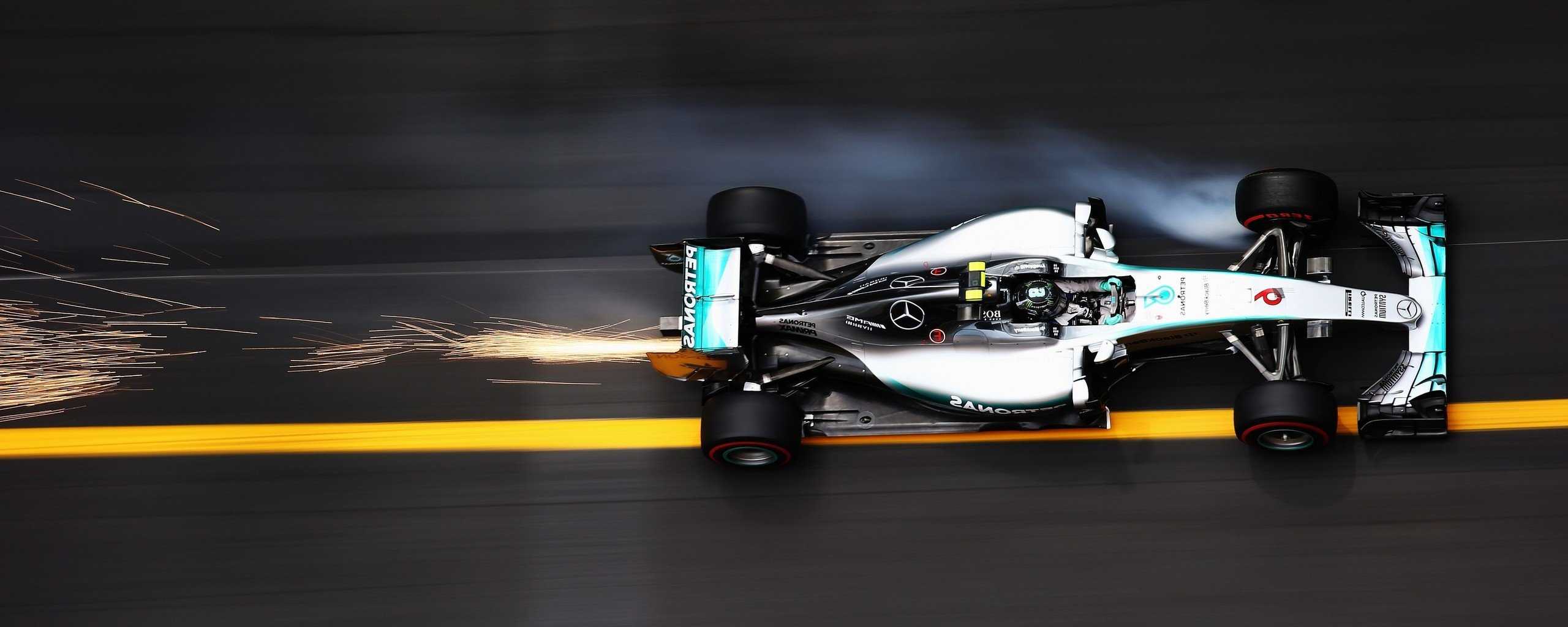 2560x1024 F1 Car on Track HD Wallpaper (2560x1024)