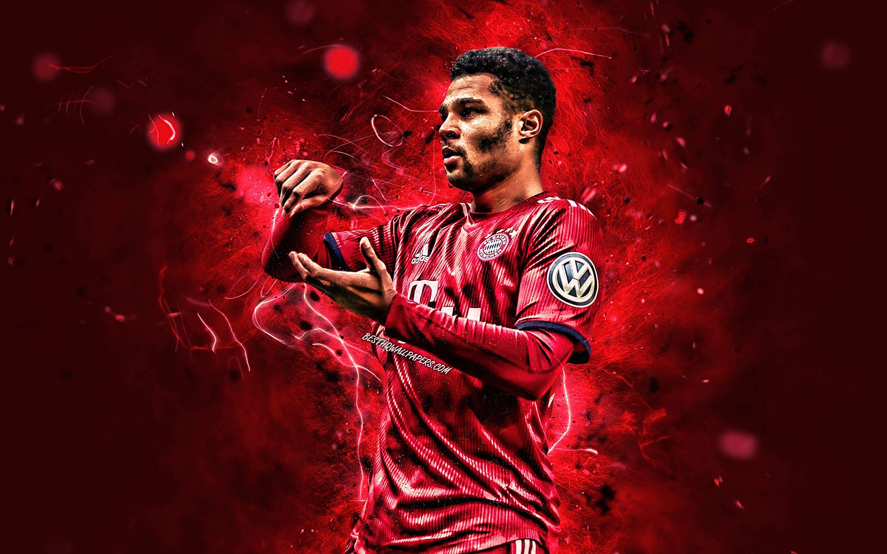 2880x1800 Download wallpaper Serge Gnabry, personal celebration, Bayern