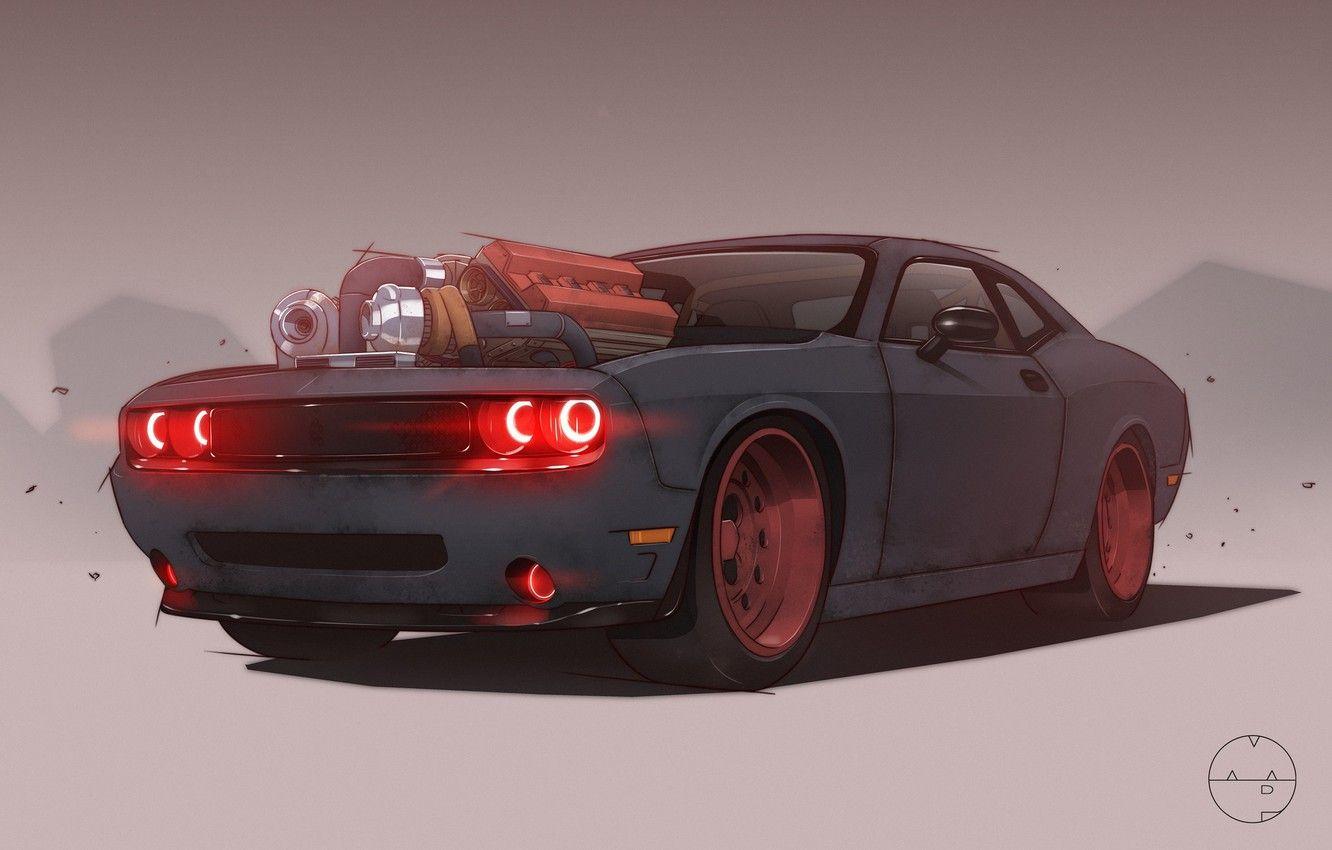 1332x850 Photo Wallpaper Auto, Figure, Machine, Dodge, Challenger