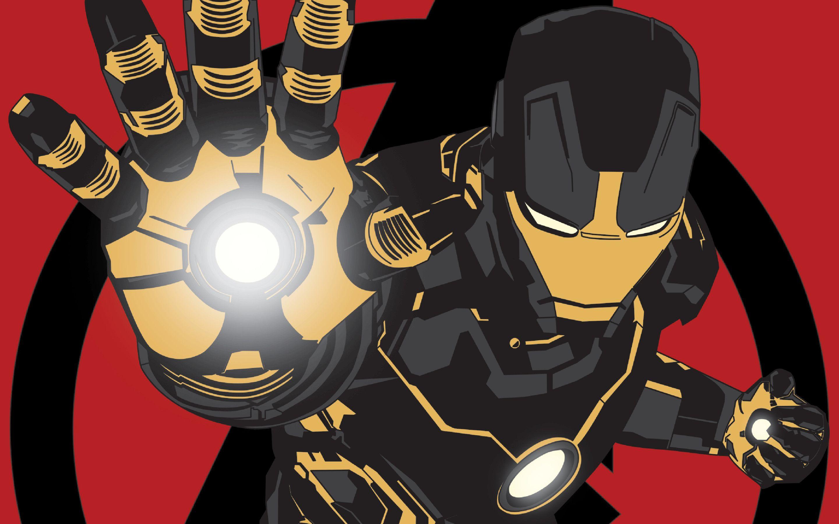 2880x1800 IRON MAN Black X Gold Macbook Pro Retina HD 4k