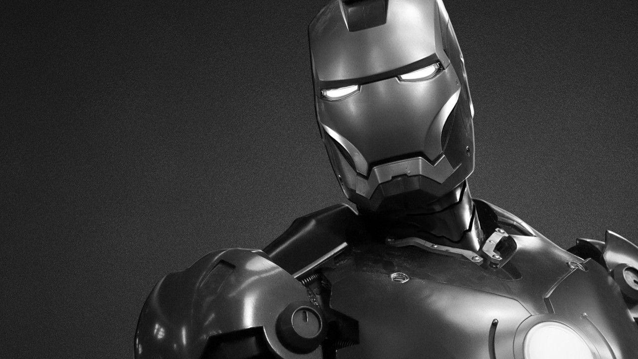 1280x720 Iron Man Black And White, mac wallpaper. Iron Man Black