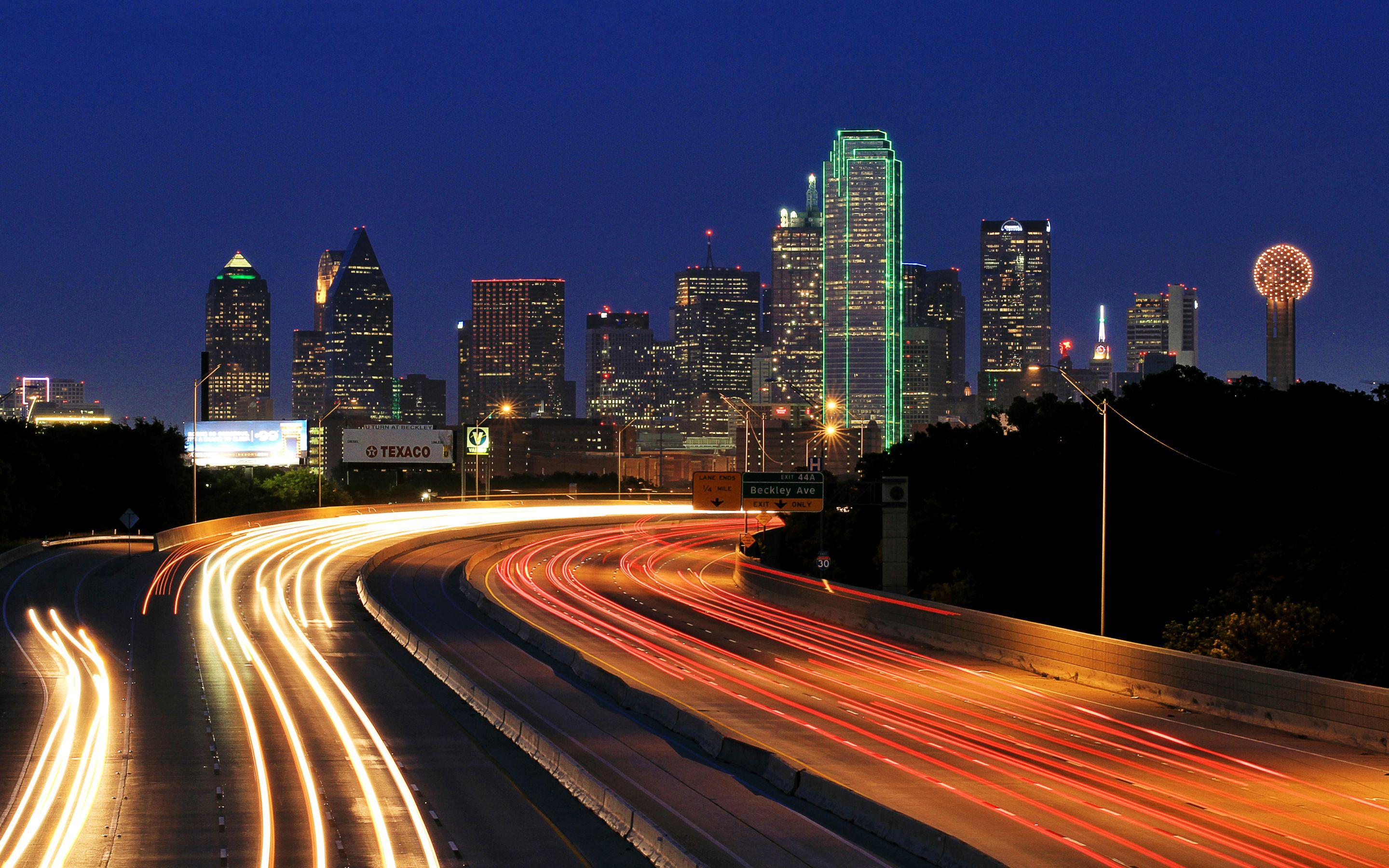 2880x1800 Dallas Texas Lights Skyscrapers Macbook Pro Retina