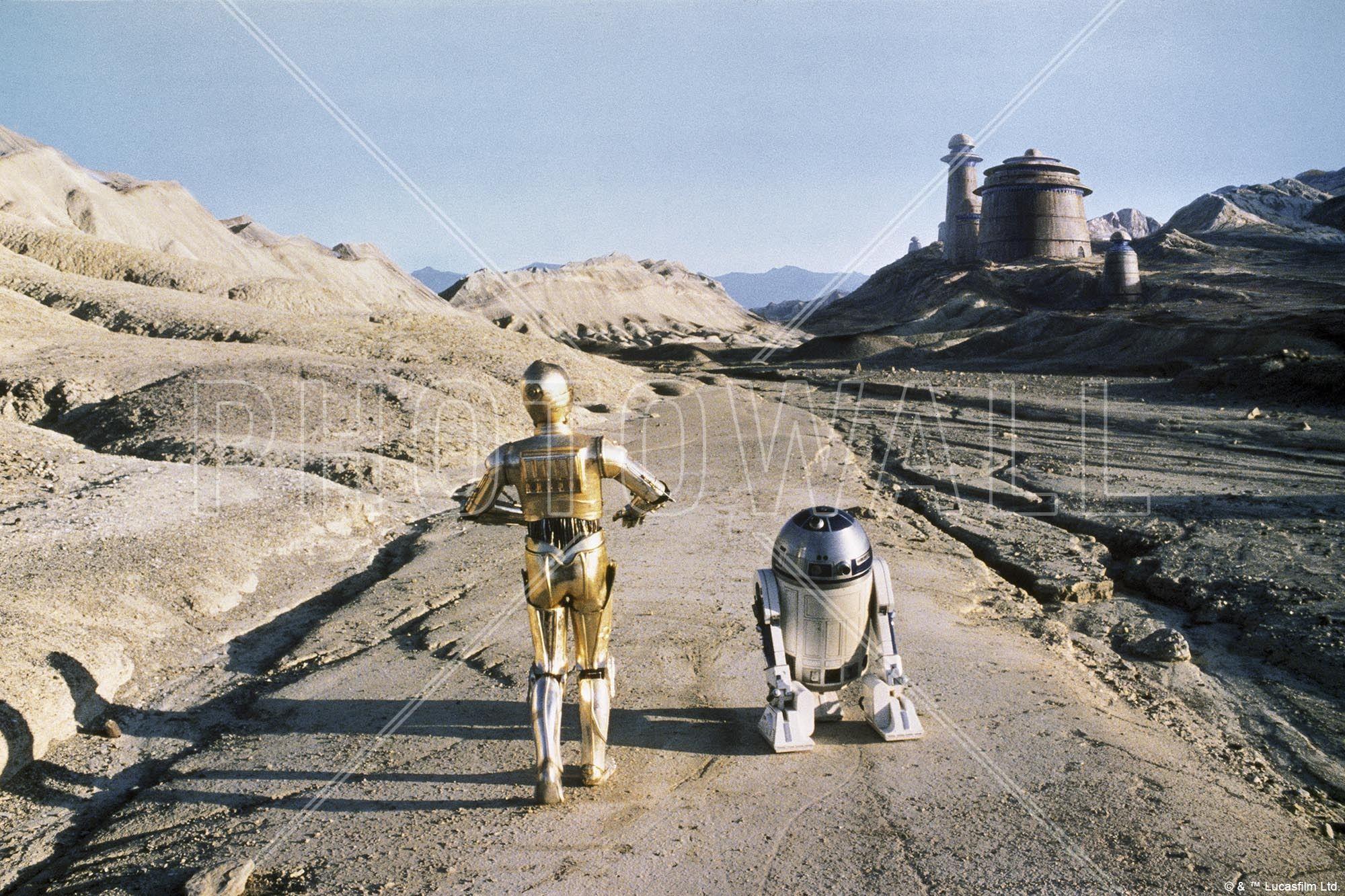 2000x1333 Gorgeous Wall Mural Wars D2 And C 3PO Tatooine