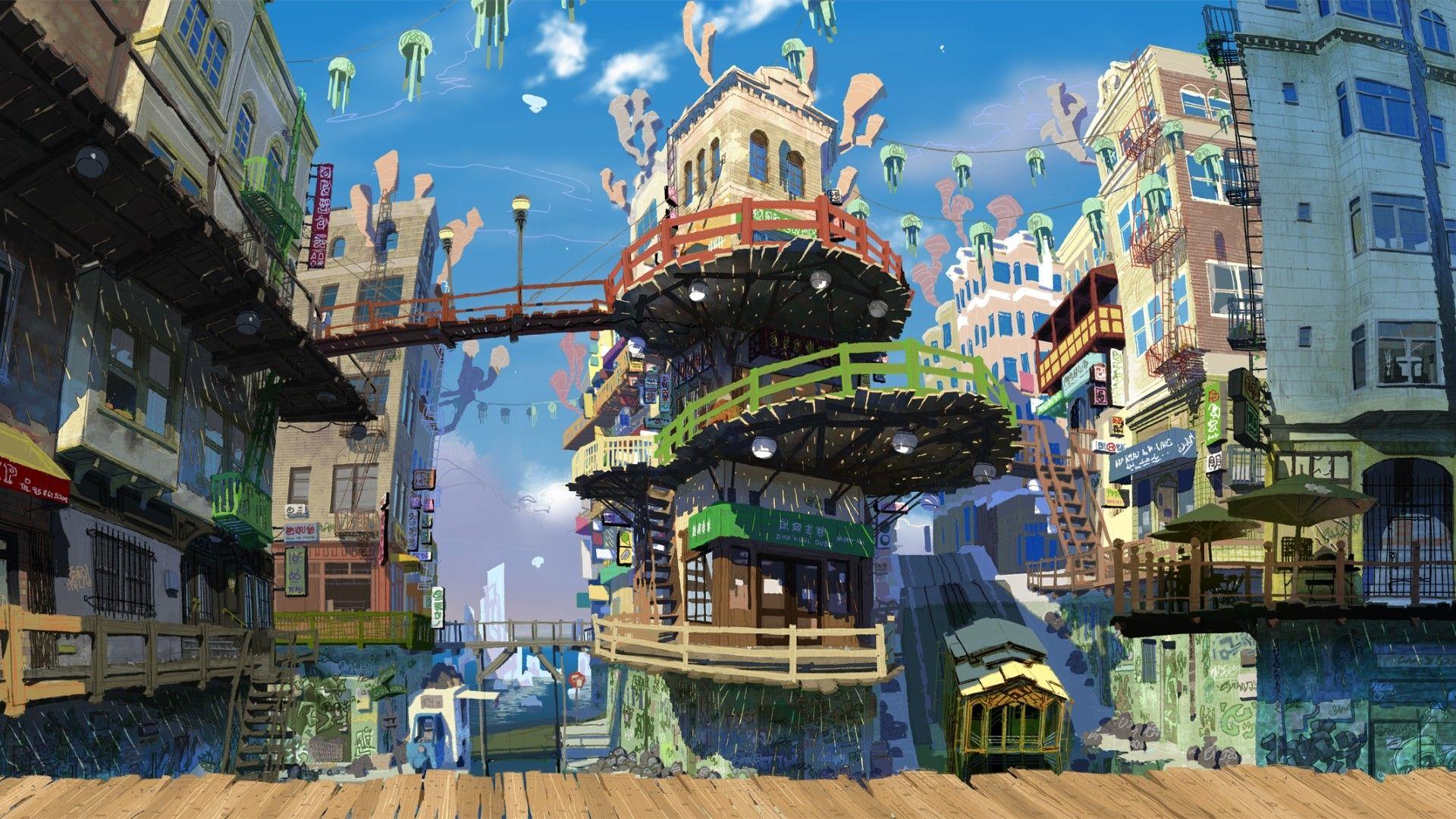 1920x1080 Anime Scenery Wallpaper