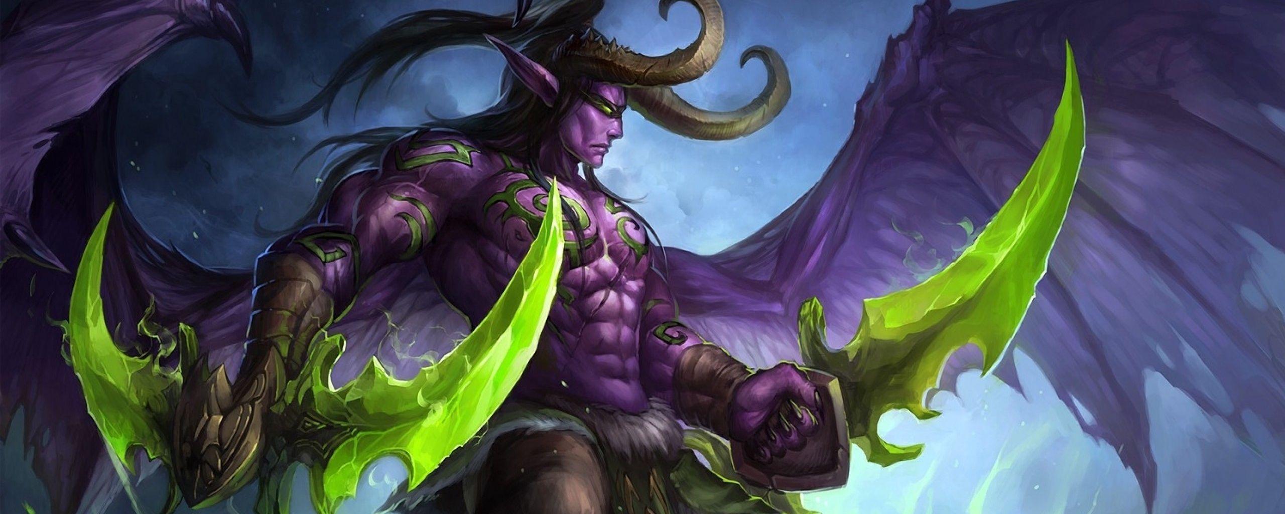 2560x1024 Illidan Stormrage Wallpaper