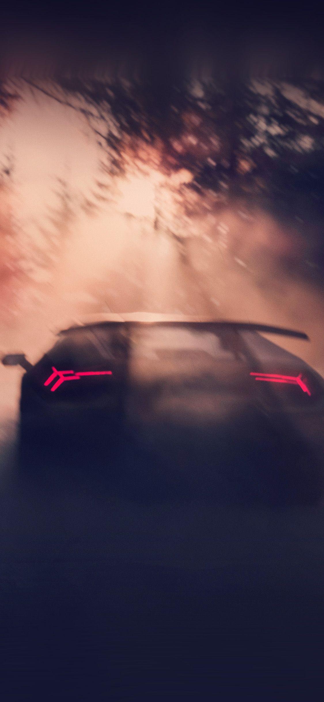 1125x2436 Car Lamborghini Dark Street Drive Art Road