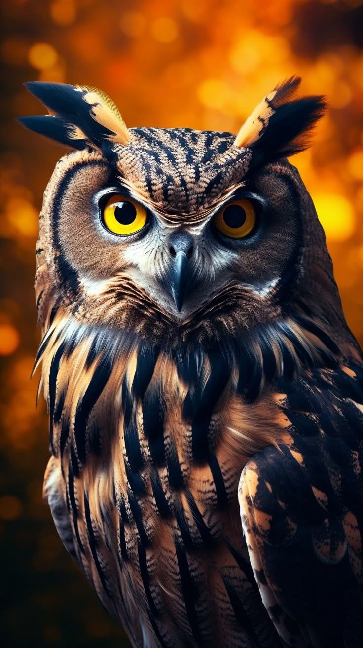 736x1313 Eagle Owl Portrait