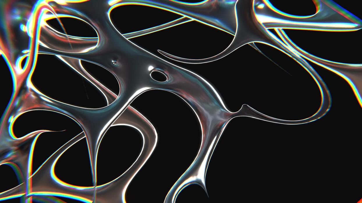1244x700 Design of Iridescent chrometype futuristic y2k looping design element Background