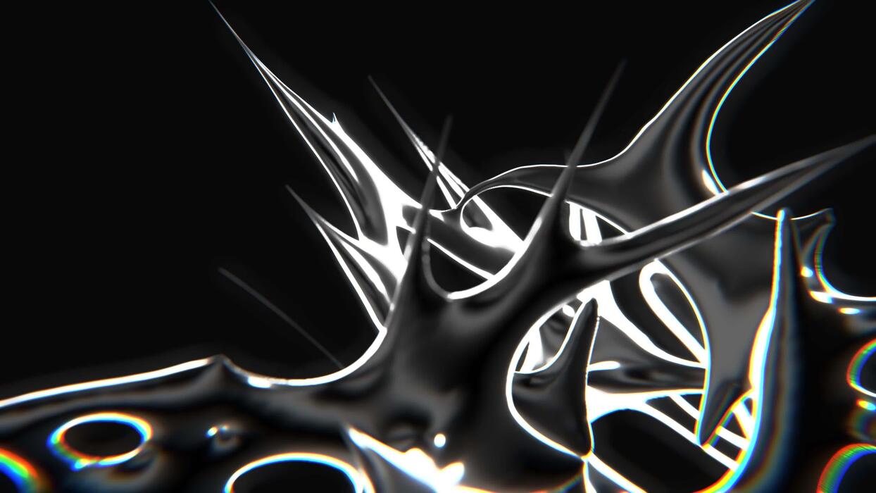 1244x700 Futuristic chrometype futuristic y2k looping design element Background