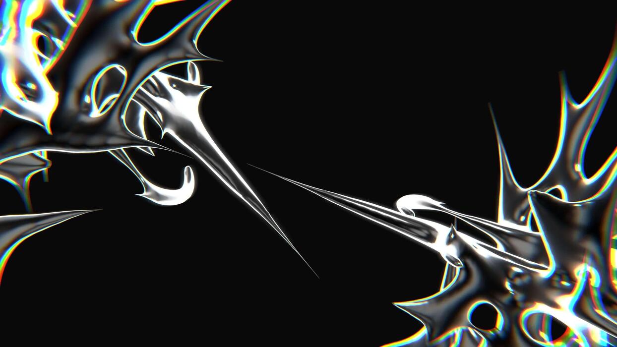 1244x700 Melting chrometype futuristic y2k looping design element Background