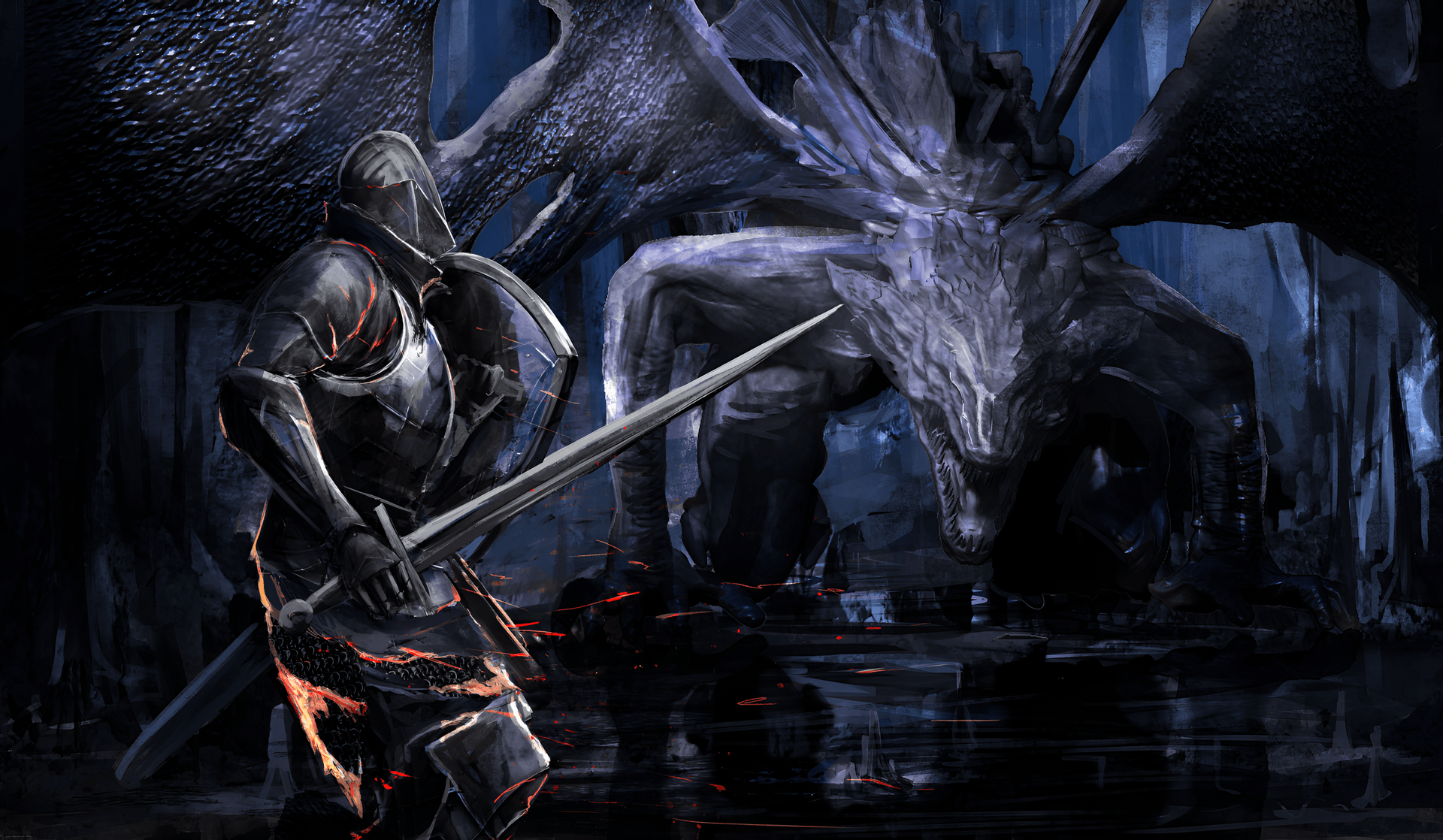 1920x1118 Dark Souls III Epic Encounter with Darkeater Midir HD Wallpaperx1118