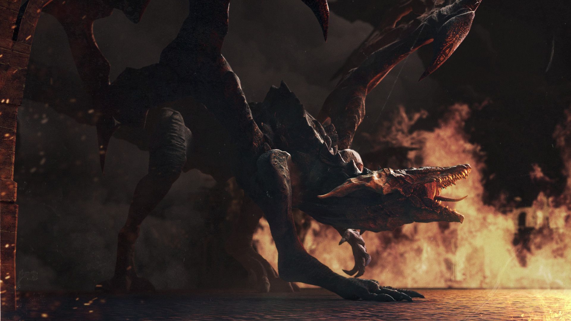 1920x1080 Darkeater Midir training, Nicolas Lorente. Dark souls art, Dark souls, Demon souls