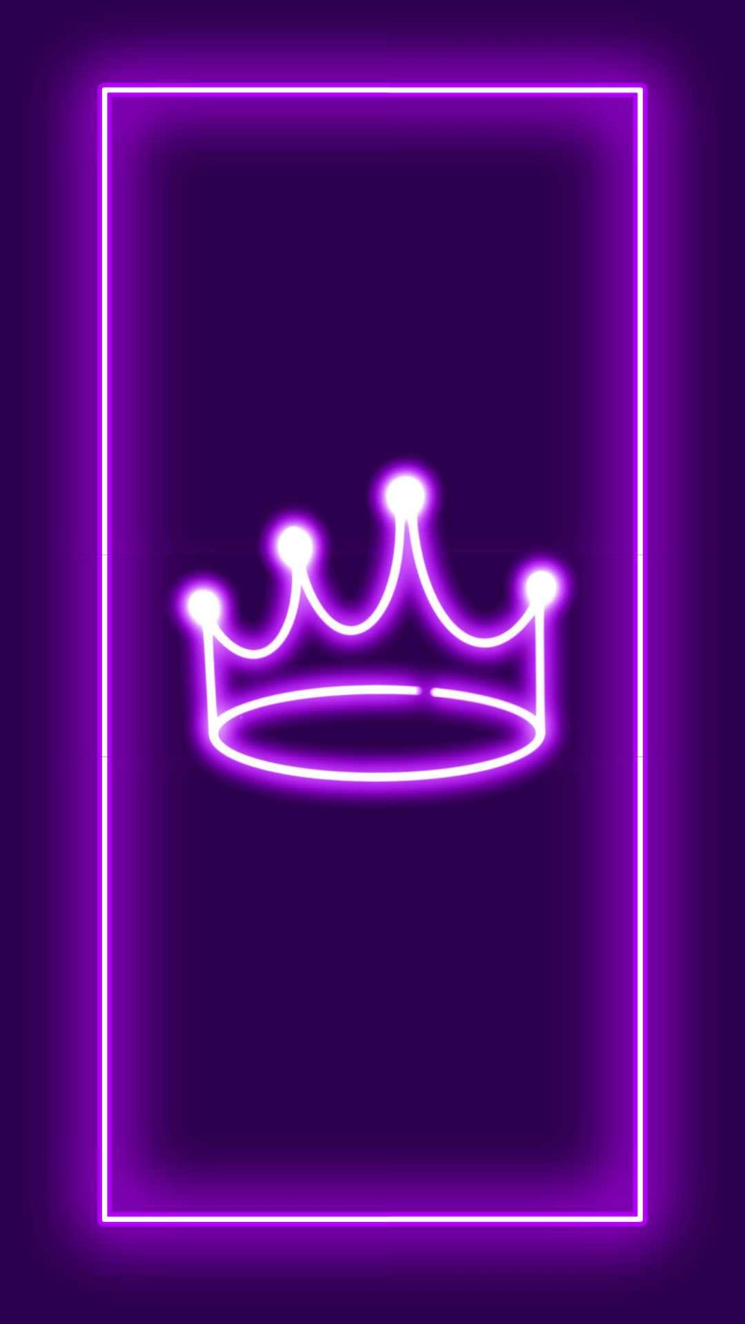 1080x1920 Download Dark Purple Aesthetic Crown Icon Wallpaper