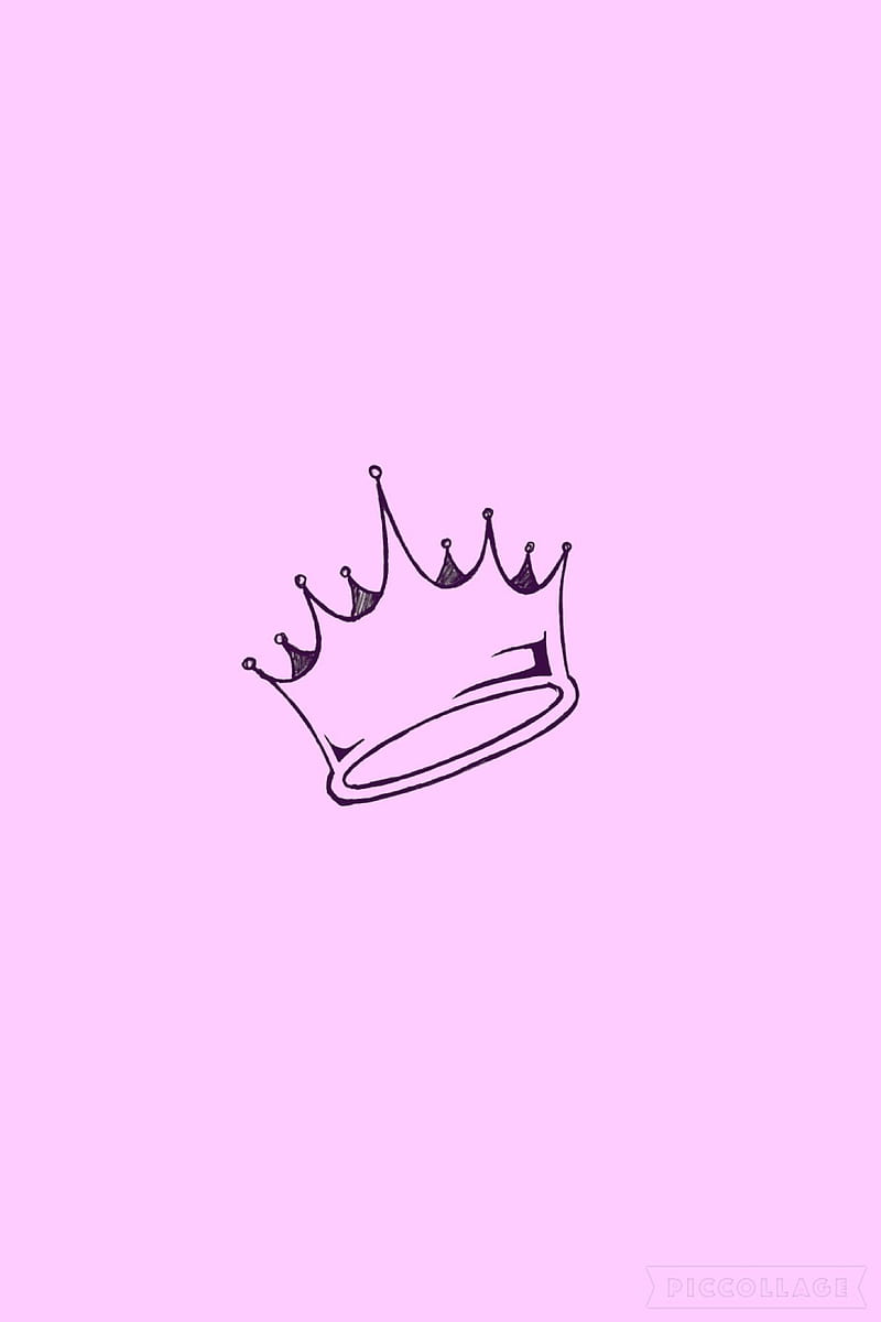 800x1200 Crown, cute, purple, simple, HD phone wallpaper