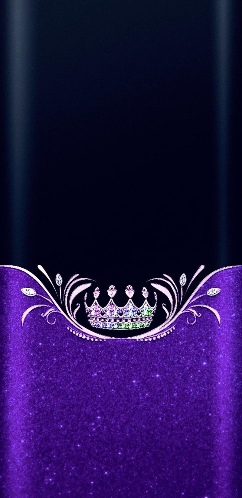 800x1643 HD gold crown purple wallpaper