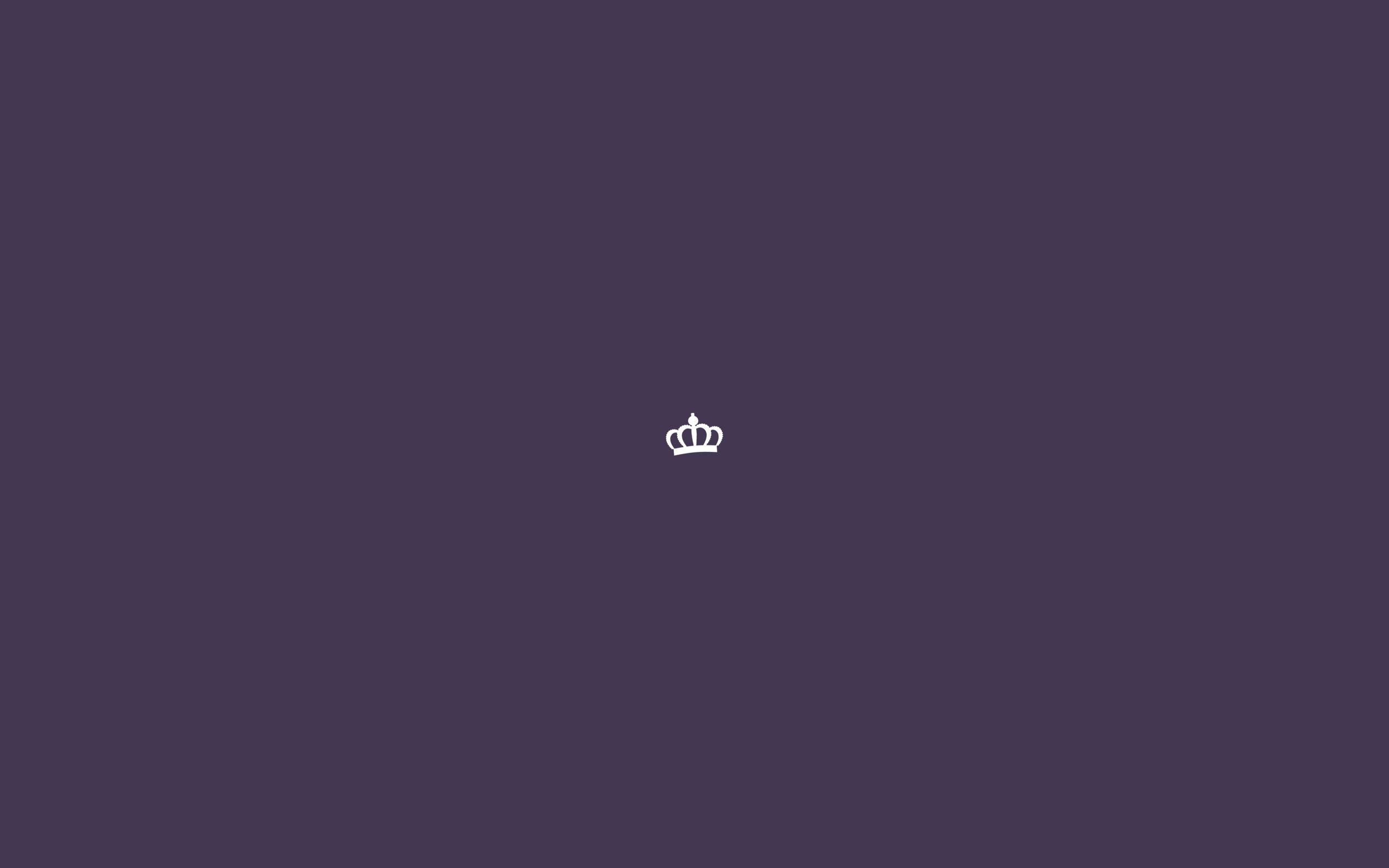 2560x1600 Wallpaper purple, minimalism, crown for mobile and desktop, section минимализм, resolution 2560x1600