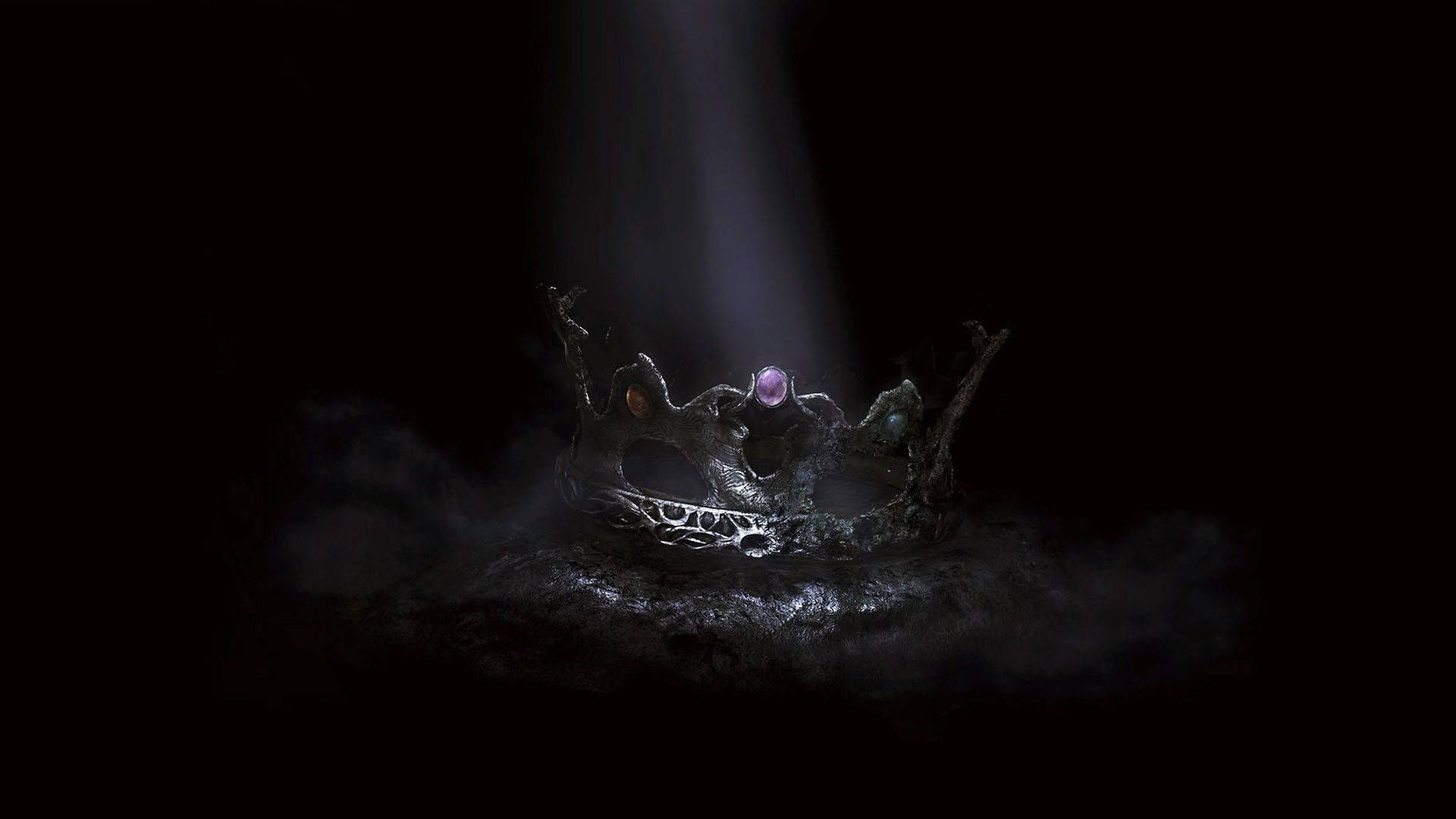1920x1080 Download Black King Crown With Purple Stone Wallpaper