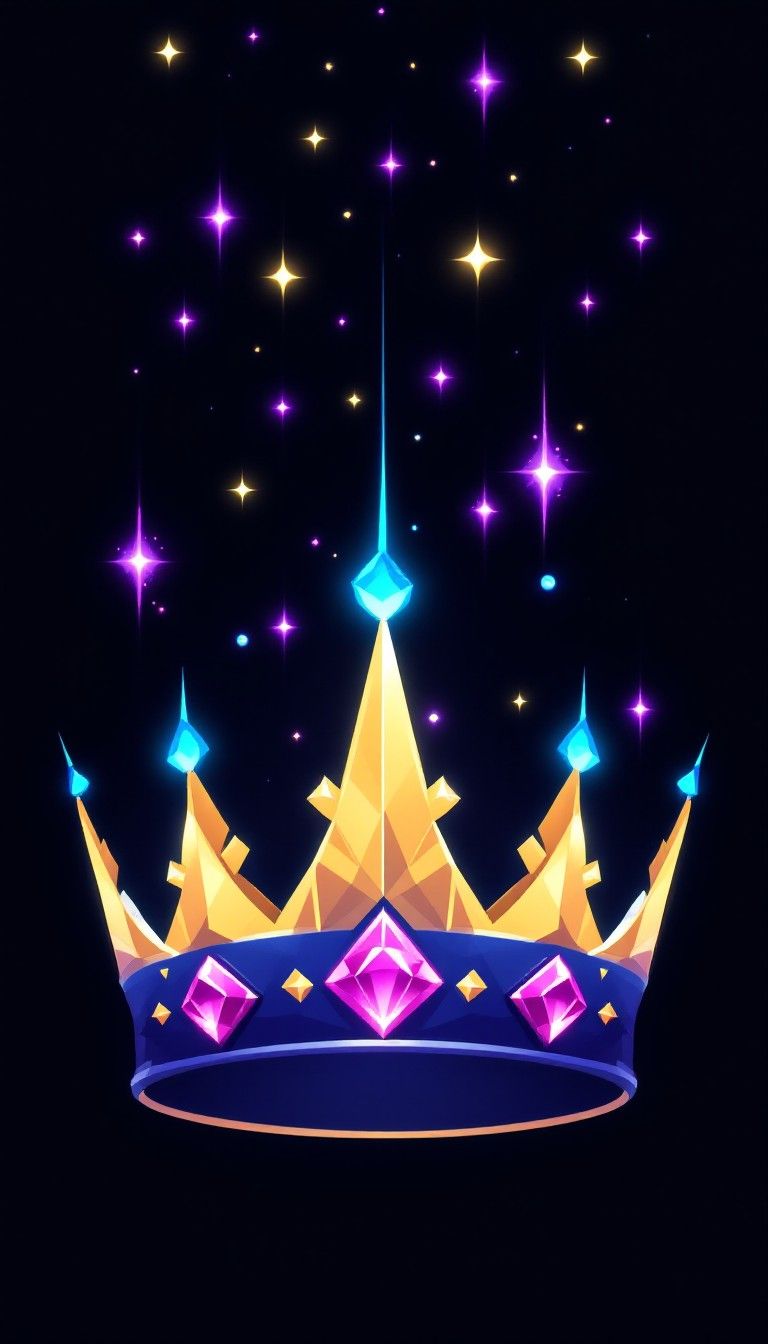768x1344 Free Radiant Diamond Crown Image, Pixel, Purple