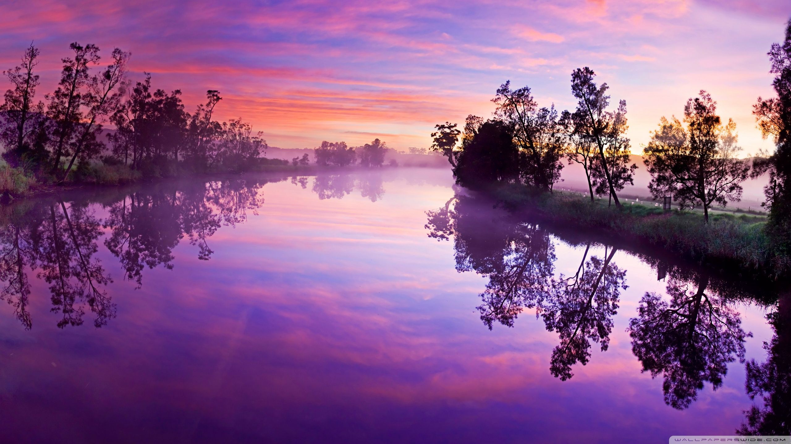 2560x1440 Purple River Reflection 4K UHD Wallpaper for UltraHD Desktop and TV : Widescreen and UltraWide Display : Dual Monitor : Smartphone and Tablet Devices