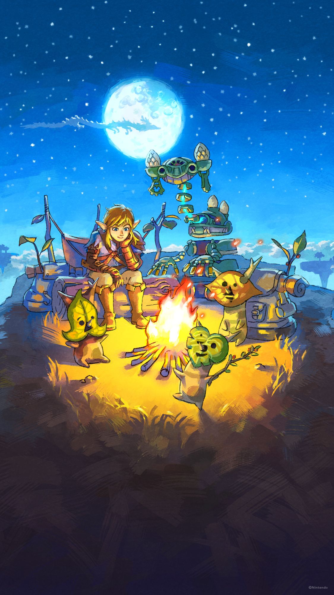 1125x2001 TotK Nintendo released a few TotK themed mobile wallpaper for their official magazine
