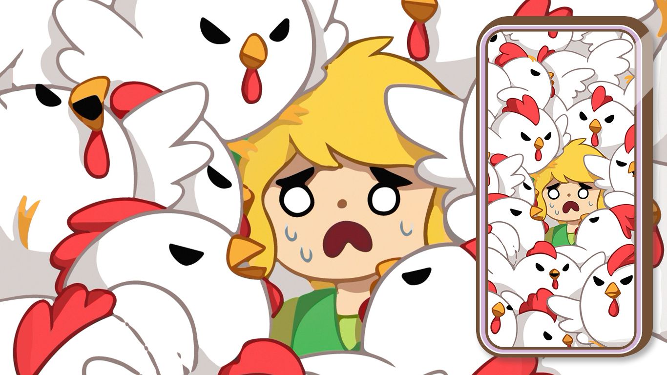 1366x768 Cucco Fury! Cute Zelda Mobile Wallpaper By Tsurime