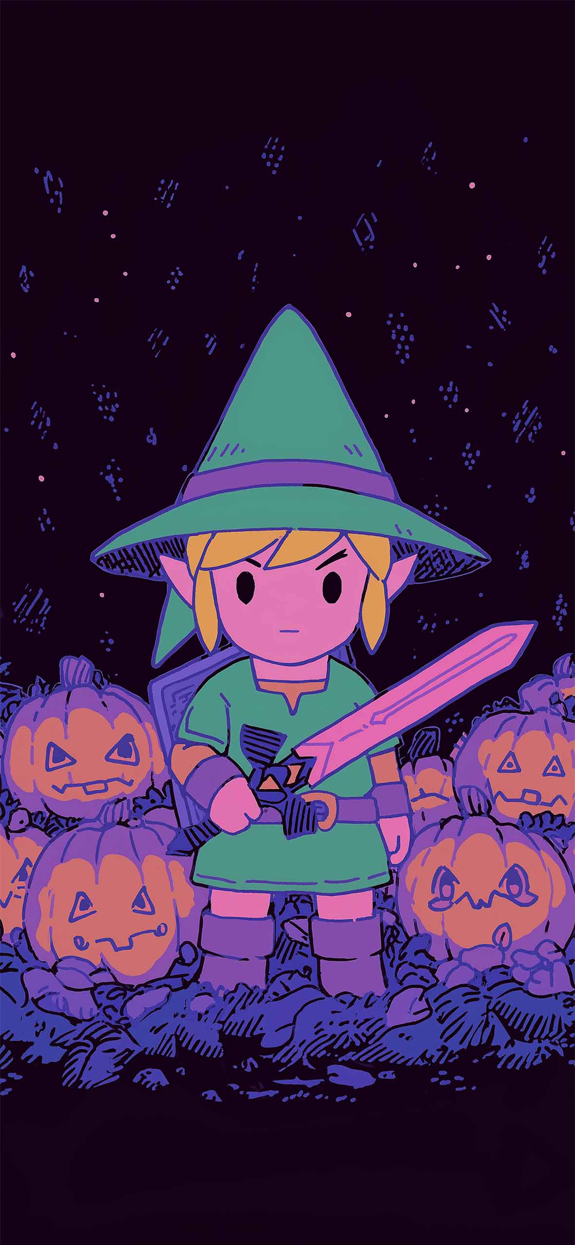 1180x2553 Link Zelda Cute Halloween Wallpaper Wallpaper HD