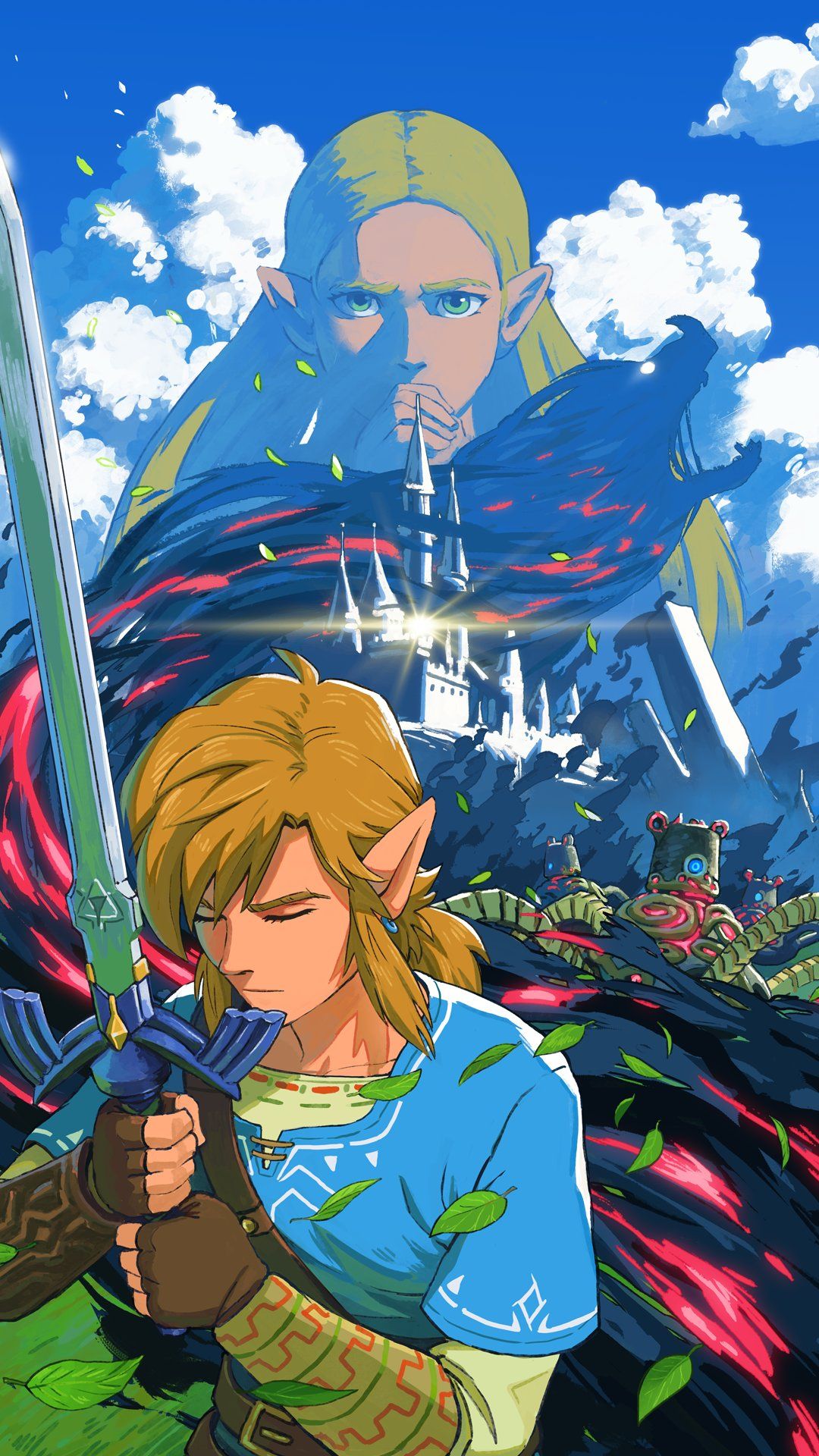 1080x1920 BOTW Updated Zelda phone wallpaper