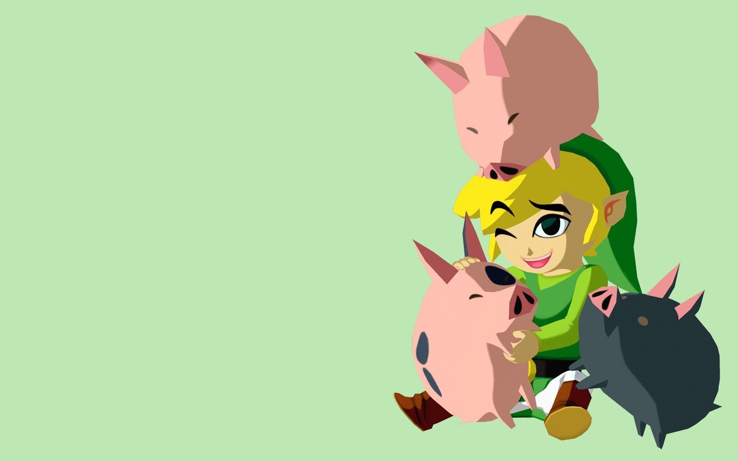 1440x900 The Legend of Zelda, Pigs, Simple background Wallpaper HD / Desktop and Mobile Background