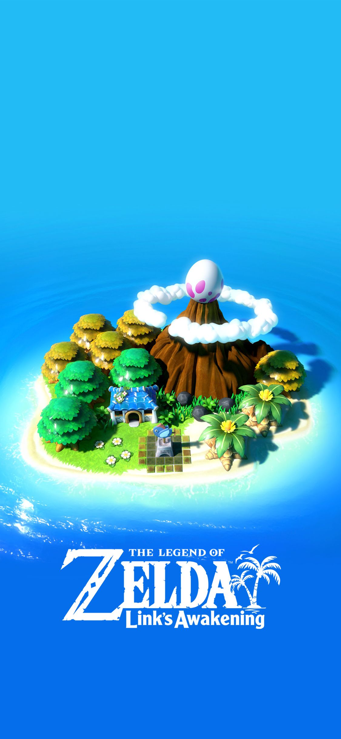 1125x2436 The Legend of Zelda: Link's Awakening Koholint Island Wallpaper with Monocle